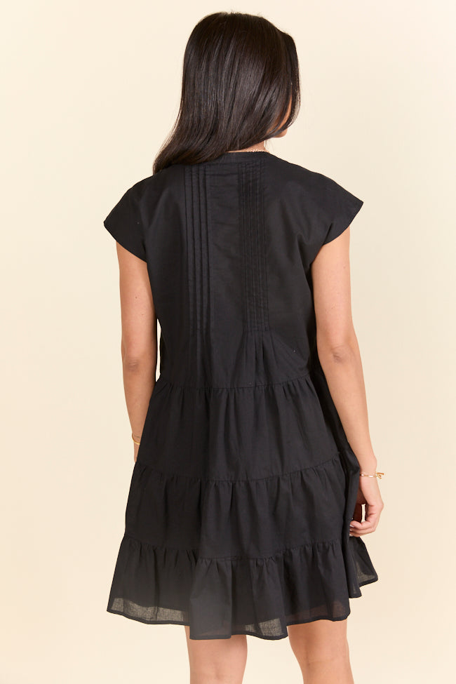 Stylish Black Button Up Mini Dress for Women - Perfect for Casual Outings, Parties & Date Nights