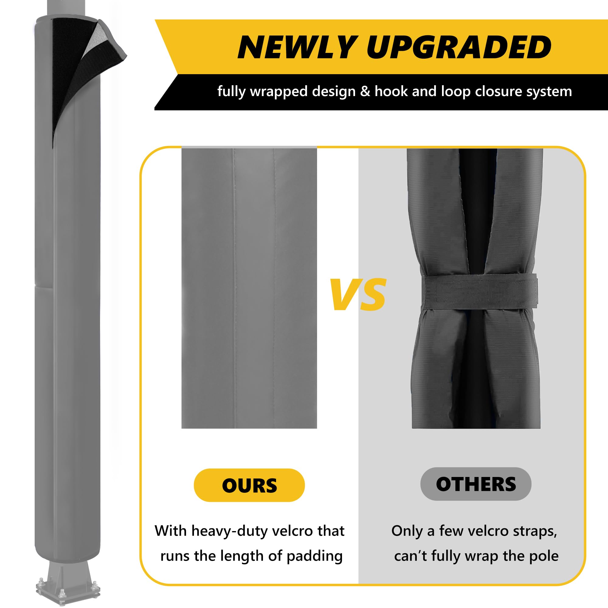 6 Feet Tall Round & Square Pole Pads - 2
