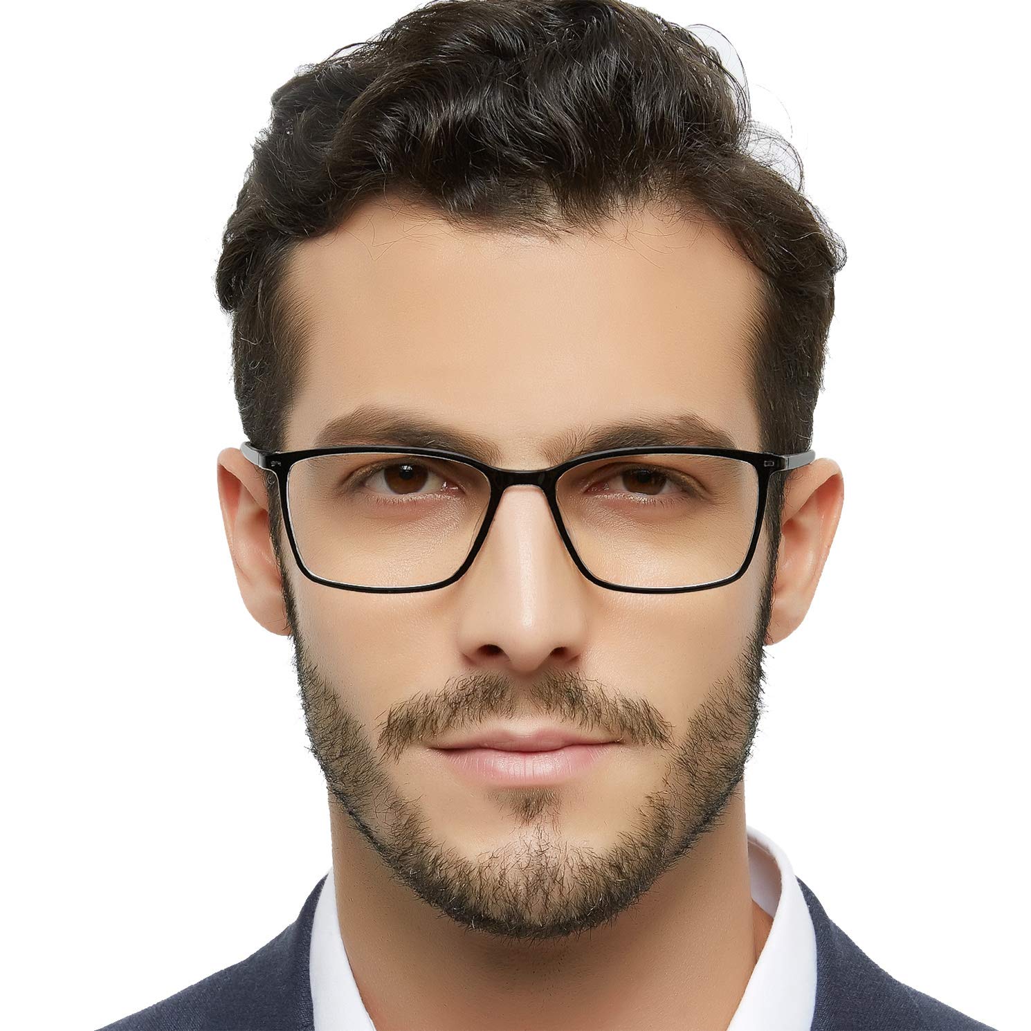 MARE AZZURO Men's Reading Glasses 3.0 Magnification +3.00 Spring Hinge Readers - Stylish Classic Eyewear for Men | Perfect for Reading Books, Working on Computers & Daily Use