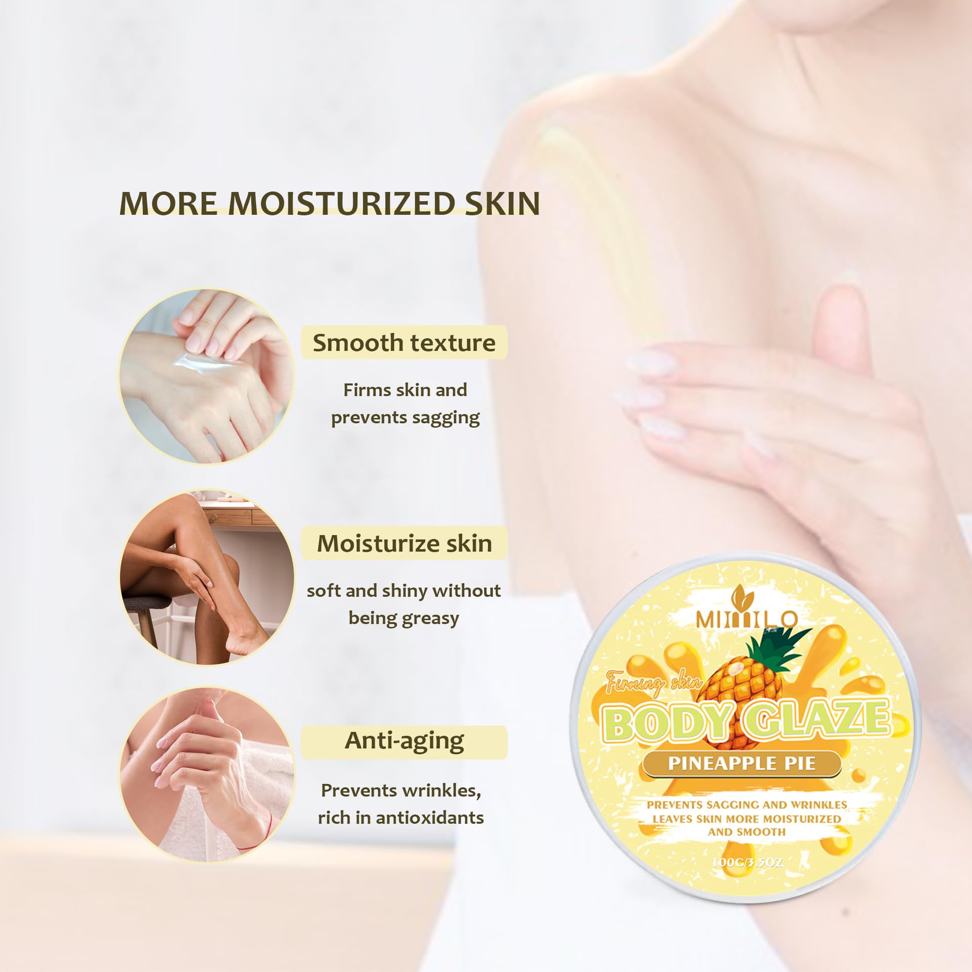 Body Glaze Whipped Body Butter Donut - Strawberry Scented Moisturizing Cream for Women | Deep Hydration & Soft Skin | Perfect for Dry Skin Care & Daily Use