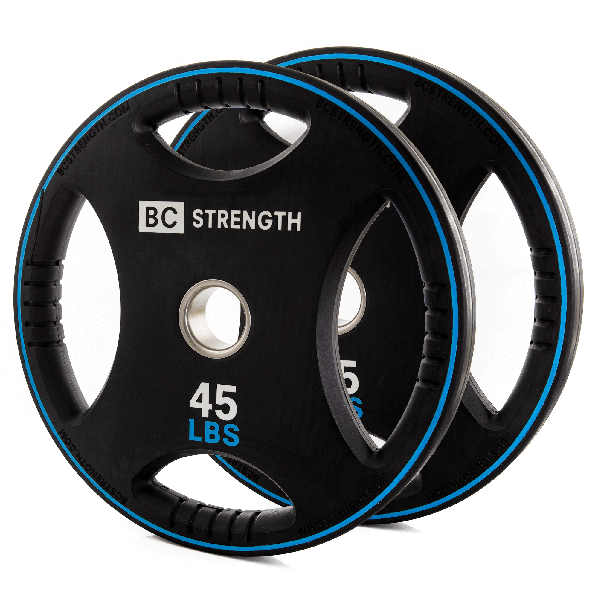 45lb Rubber Coated Weight Plates Set of 2 - Olympic Standard Gym Plates for CrossFit, Home Gym & Strength Training