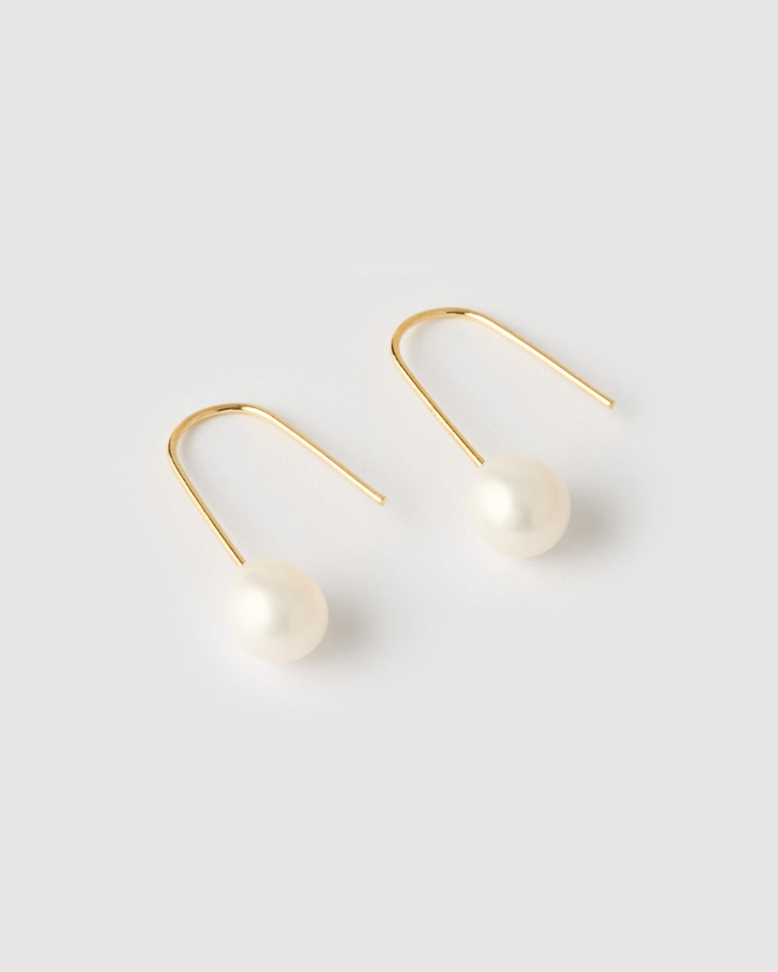 Izoa Daphne Gold Pearl Earrings for Women - Elegant Pearl Stud Earrings for Daily Wear, Parties & Gifts