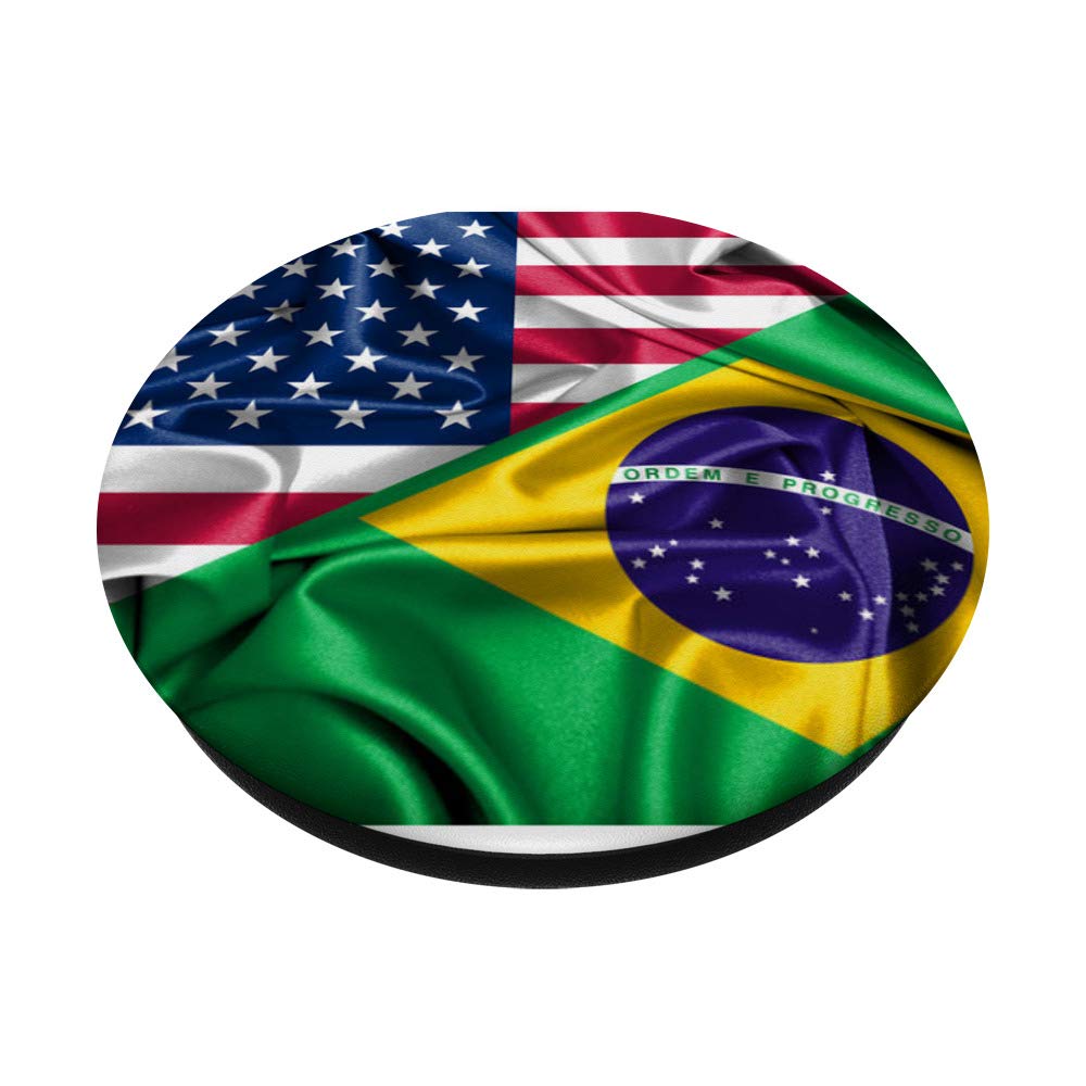 Brazil USA PopSockets PopGrip - Swappable Phone & Tablet Grip Holder for iPhone, Samsung, iPad | Perfect for Selfies, Video Calls & Secure One-Handed Use