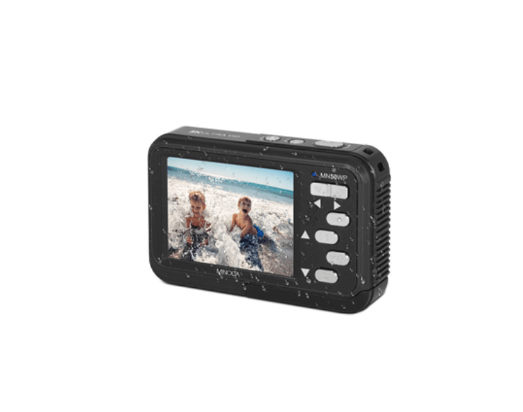 MINOLTA MN50WP Duo 48MP Autofocus 5K Ultra HD Waterproof Digital Camera with Dual LCD Screen - Black (No Memory Card Included) - Perfect for Underwater Photography, Travel Adventures & Outdoor Activities