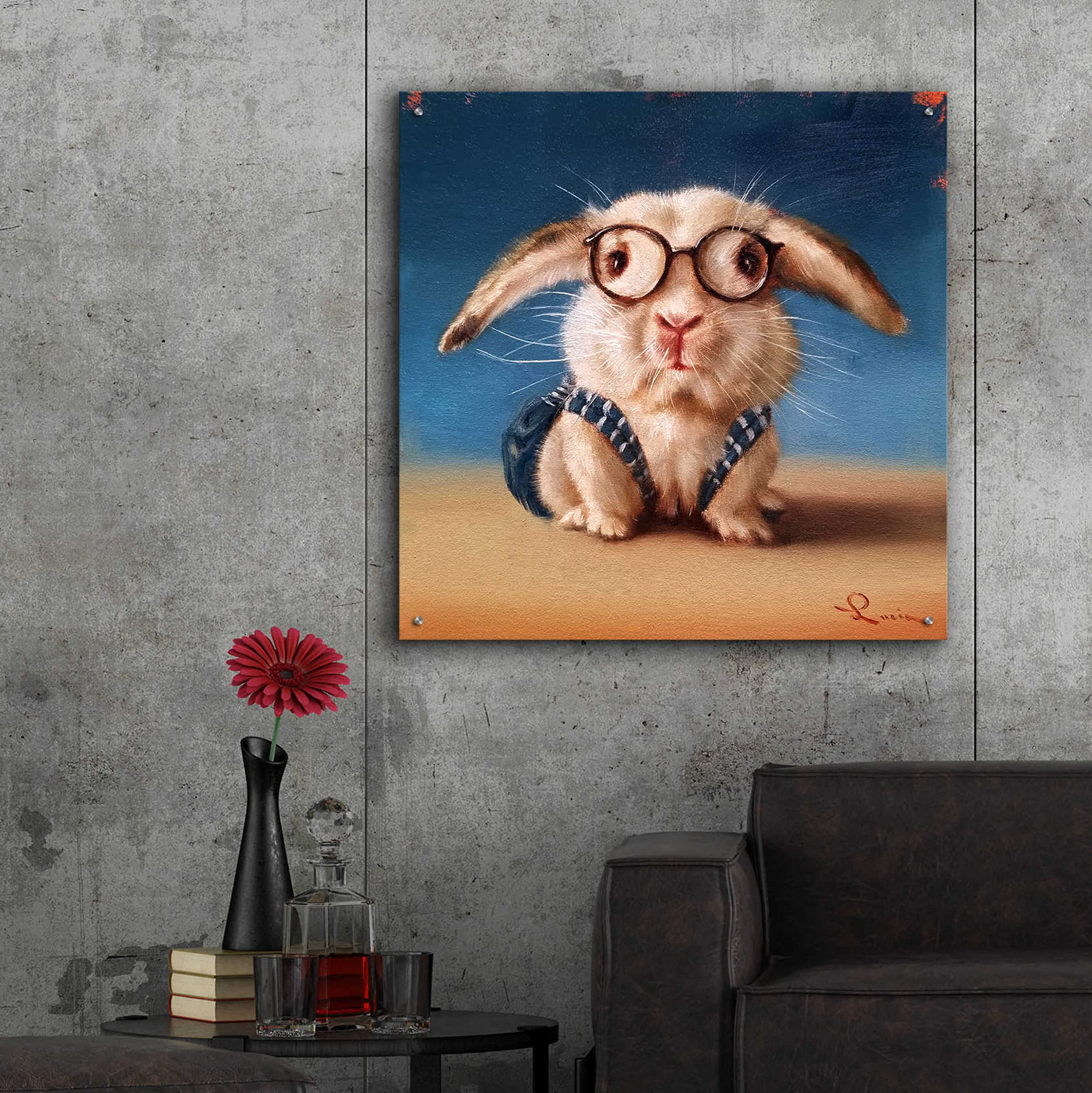 Lucia Heffernan 'Back to School' Acrylic Glass Wall Art - 36x36 Inch Modern Canvas Painting for Home & Office Decor | Perfect for Classrooms, Kids Rooms & School Themed Spaces