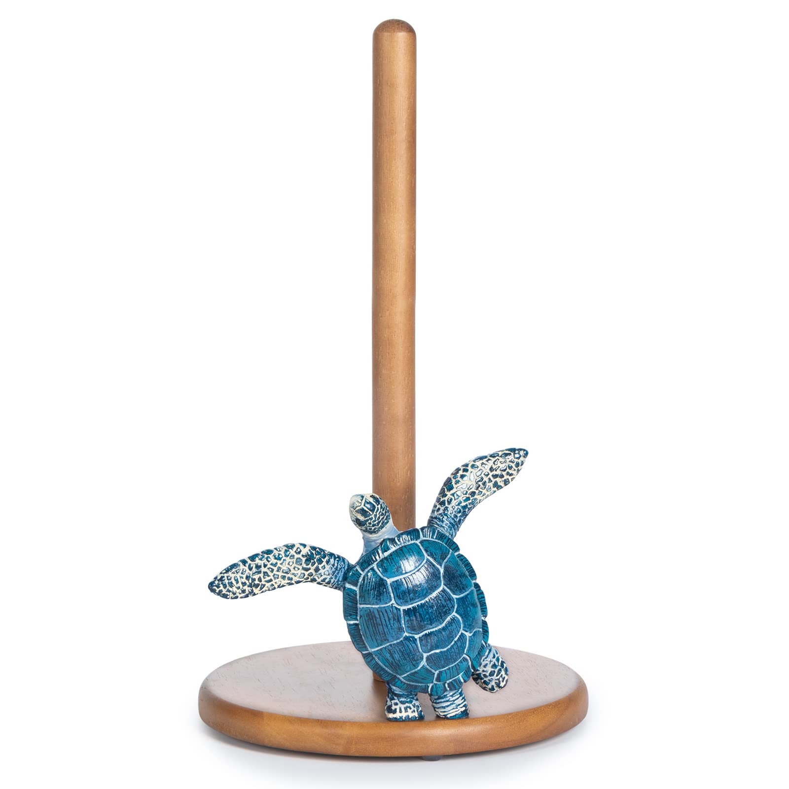 Sea Turtle Paper Towel Holder - Coastal Beach House Decor, Unique Bathroom & Kitchen Accessory, Funny Cute Gift for Women - Perfect for Beach Themed Homes, Vacation Rentals & Coastal Style Kitchens