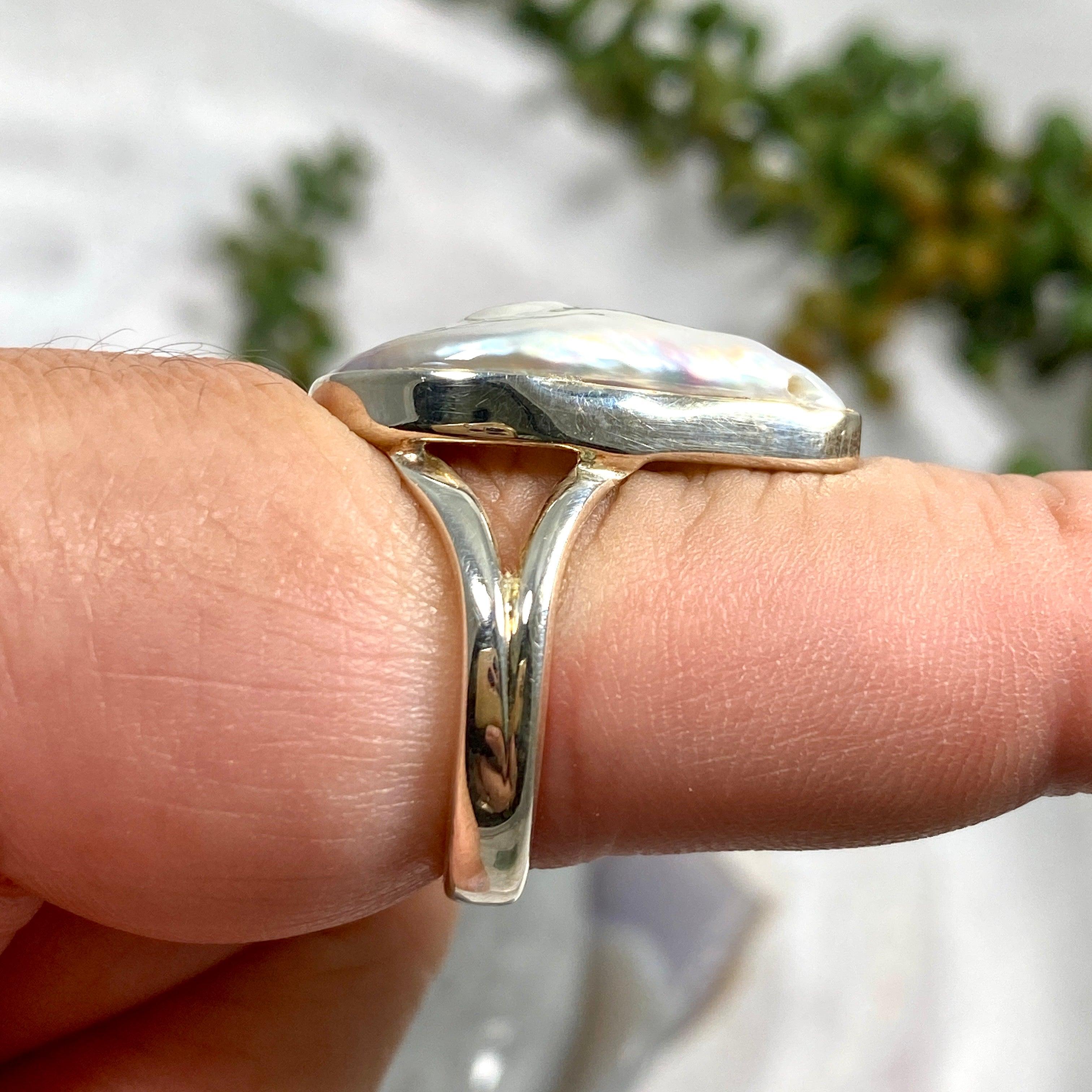 Elegant 9K Gold Pearl Ring KRGJ2599 - Perfect for Weddings, Anniversaries & Special Occasions