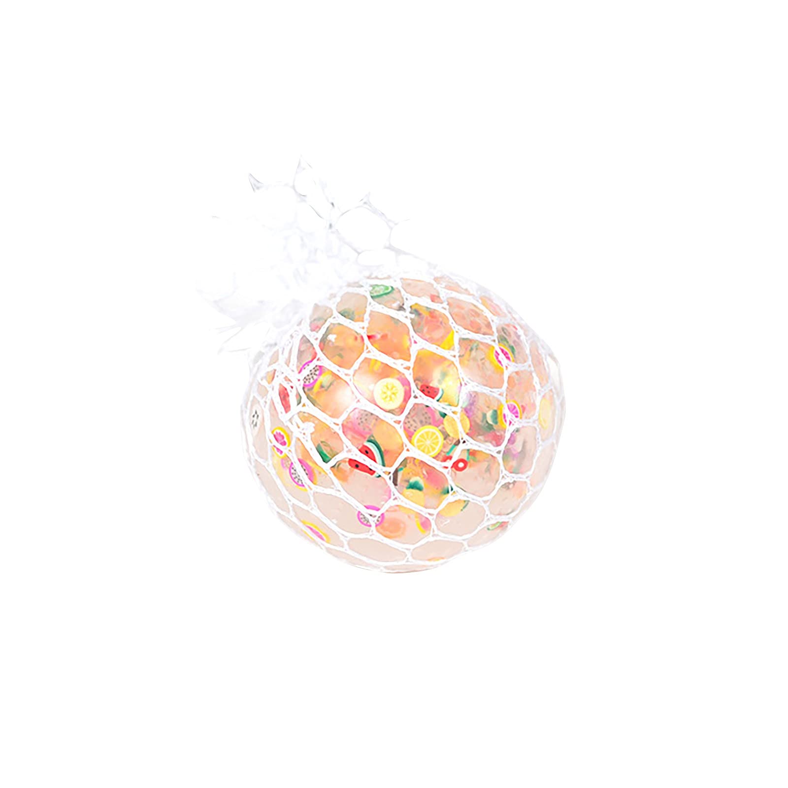 Exotic Fruit Slice Squeeze Stress Toys - Mini Fidget Toys for Adults & Kids - Grape Bead Sensory Stress Relief Toys for Office Desk, Anxiety Relief - Perfect for Home, Office, and Classroom Use