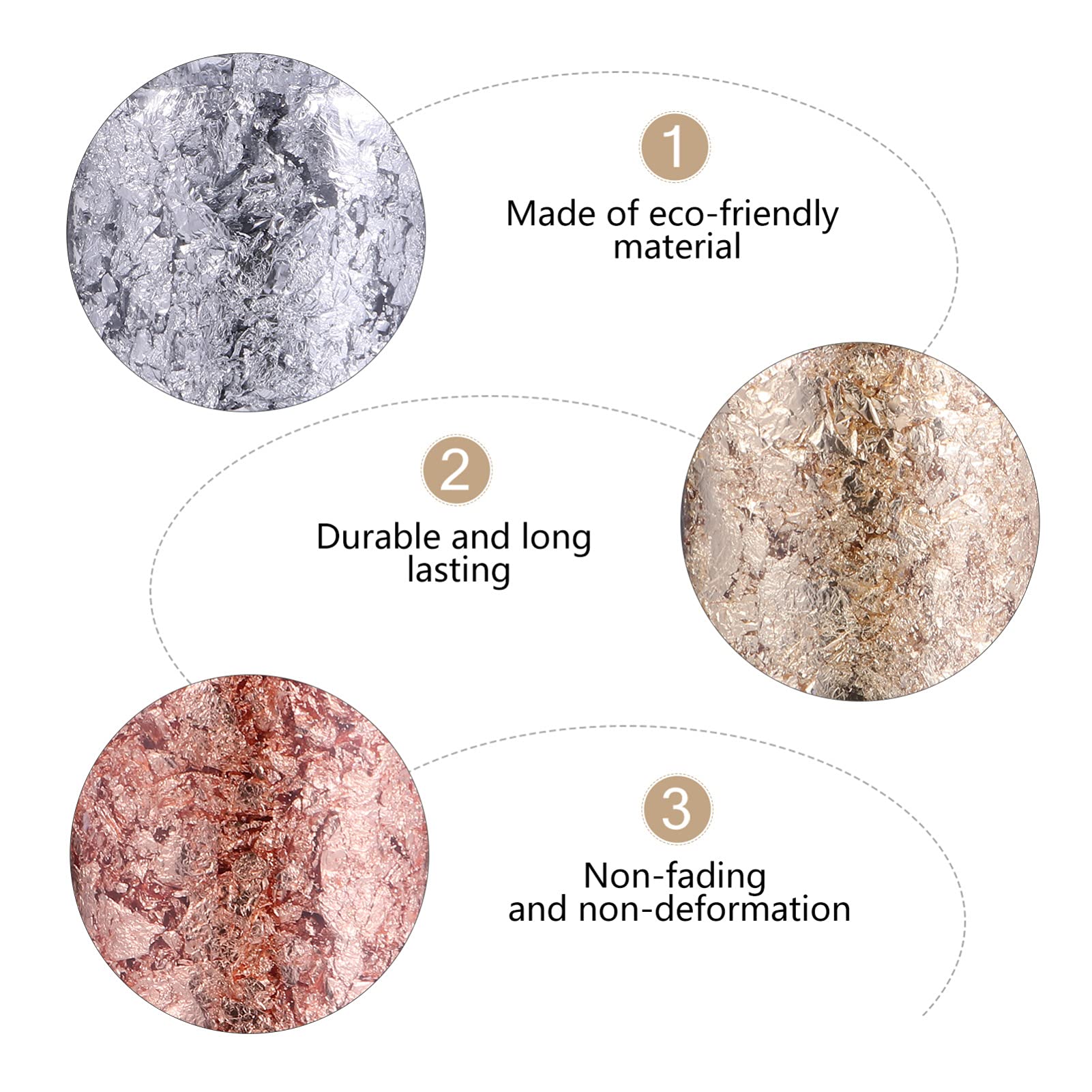 EXCLUZO 1 Set Nail Art Flakes with Tweezer - Irregular Metallic Foil Nail Chips for Manicure - DIY Nail Decoration Supplies for Women - Perfect for Parties, Weddings & Special Occasions