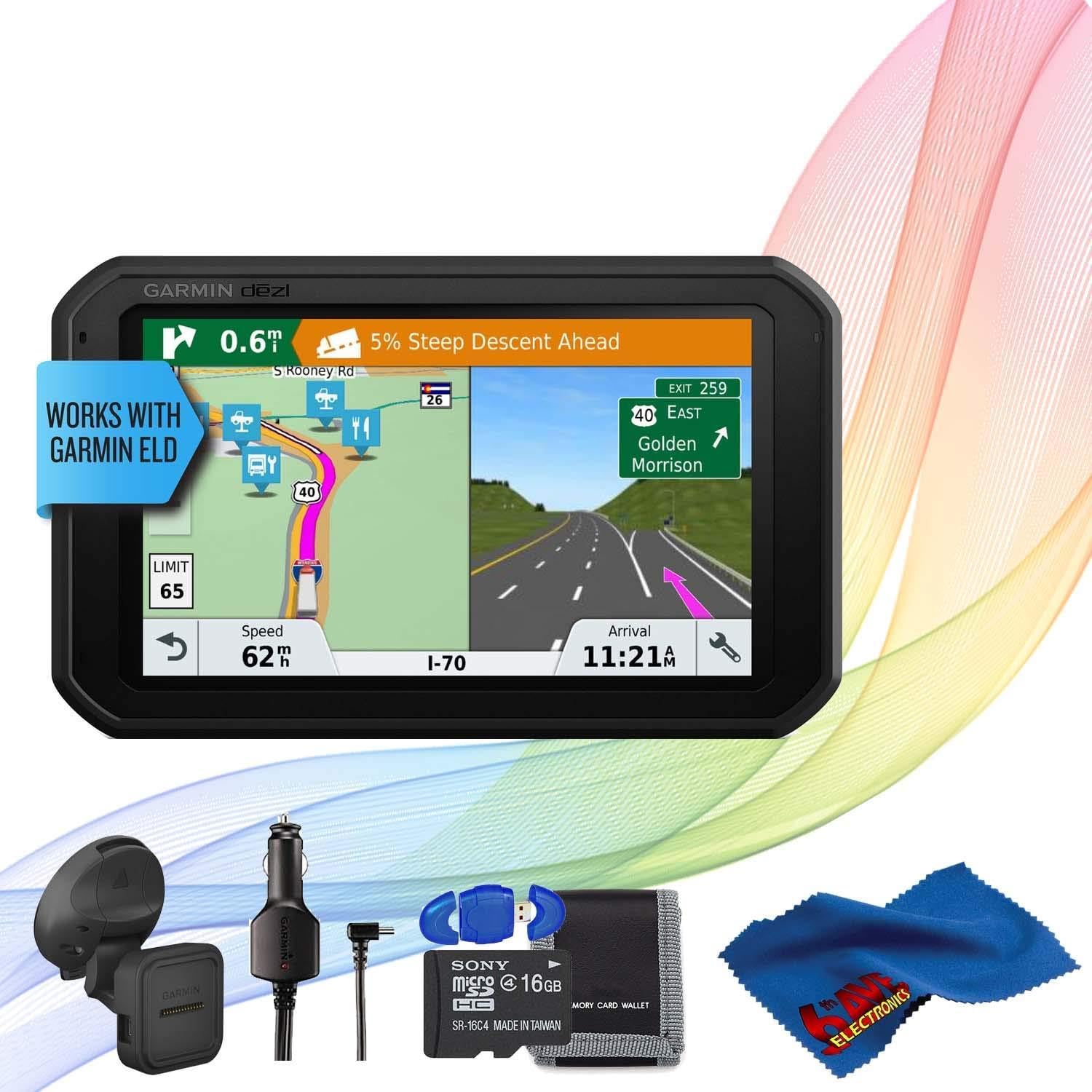 Garmin dezl 780 LMT-S Advanced Truck GPS Navigator with Preloaded Maps, Lifetime Map Updates, Memory Card Kit & Cleaning Cloth - Perfect for Long-Haul Trucking, RV Travel & Fleet Management