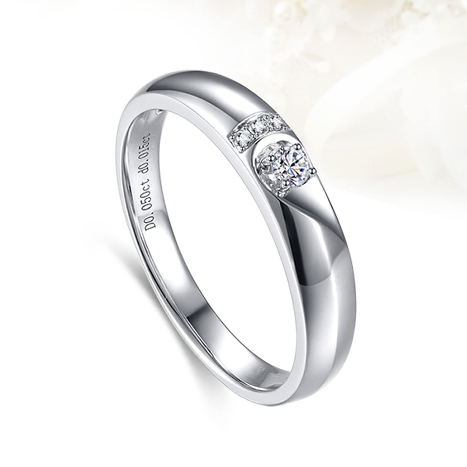 Diamond Matching Couples Rings for Him and Her - Sterling Silver/10K/14K/18K Wedding Promise Rings with Free Engraving | Perfect for Anniversaries, Engagements & Romantic Gifts