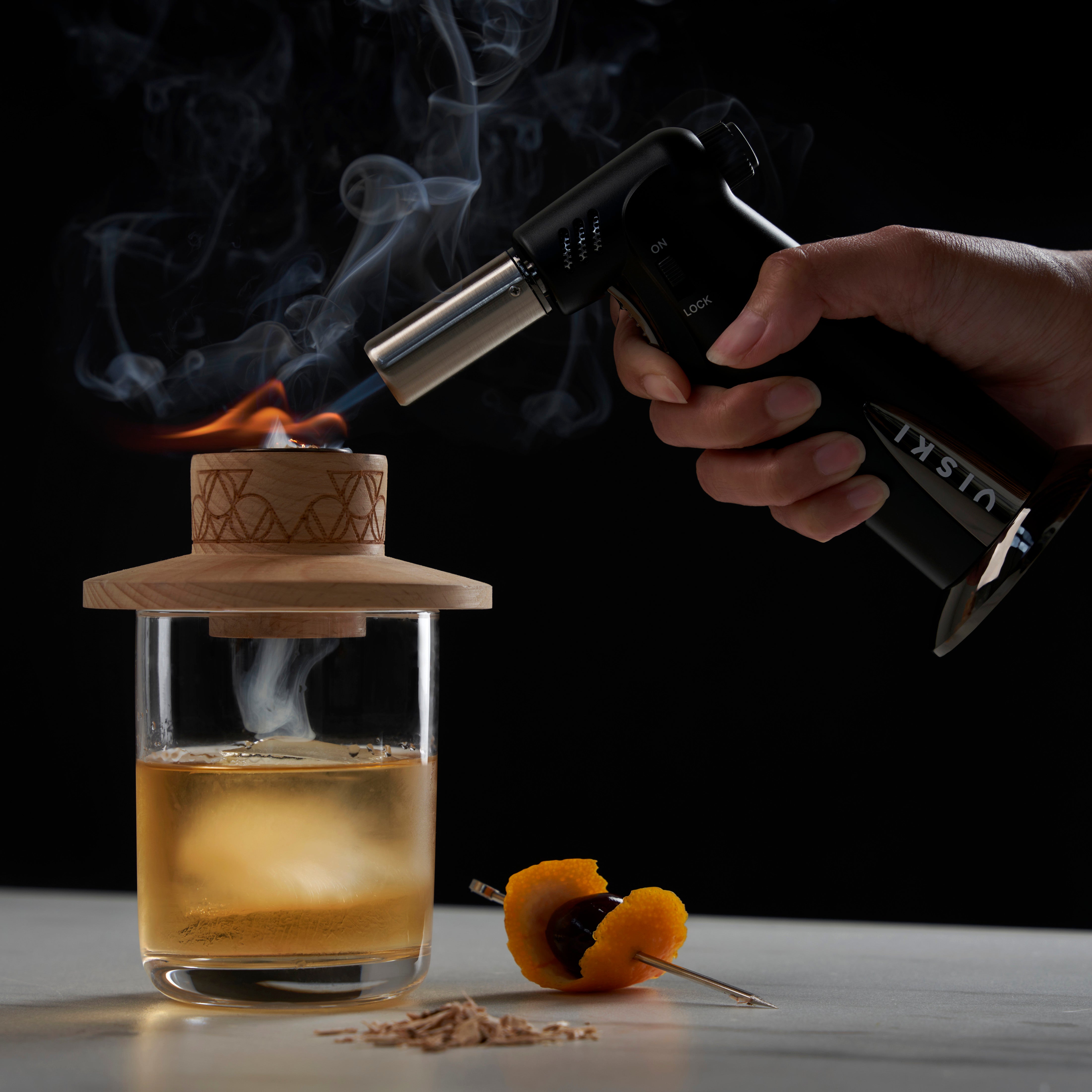 Professional Butane Culinary Torch for Cooking, Baking & Desserts - Alchemi Bartender's Torch - Perfect for Crème Brûlée, Seared Steak & Cocktail Garnishing
