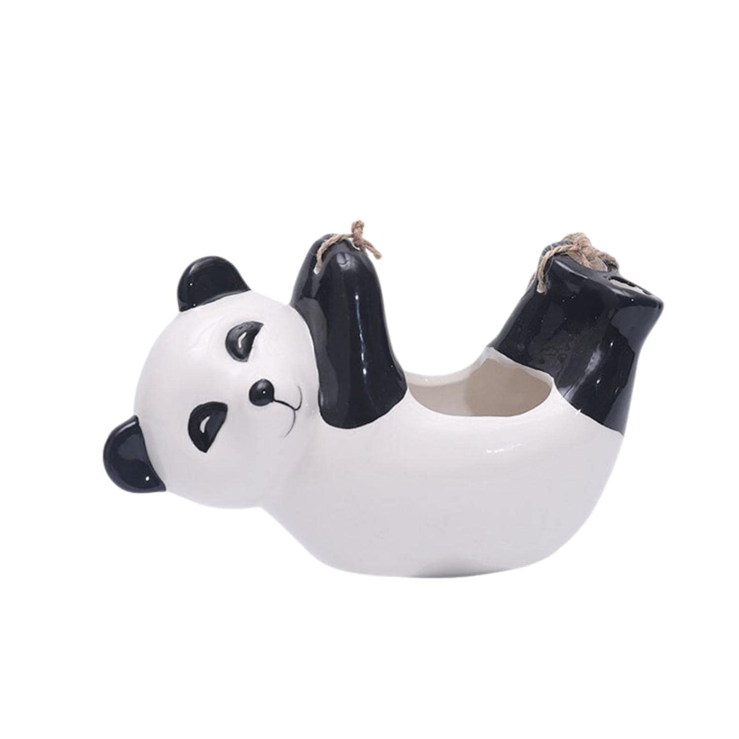 Ceramic Hanging Plant Pots with Adorable Animal Designs - Indoor/Outdoor Decorative Flower Pots for Home & Garden - Perfect for Small Plants, Succulents, and Herbs (Monkey Style)