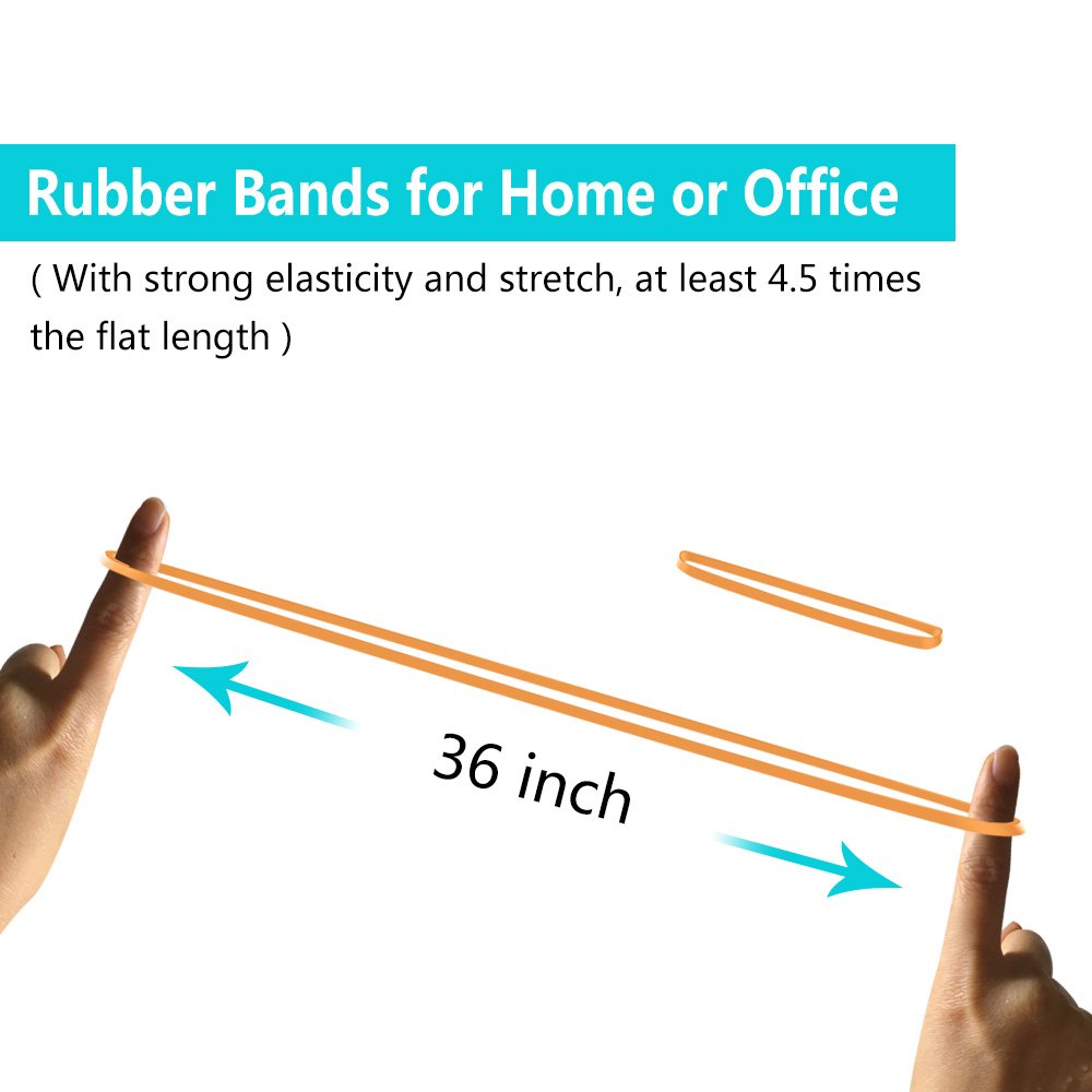 Coopay 180 Pieces Large Rubber Bands Bulk - 8 Inch Heavy Duty Strong Elastic Bands for Office, School & Home Use | Secure Trash Cans, Garbage Bags & File Folders | Perfect for Organizing, Packing & DIY Projects (Yellow)