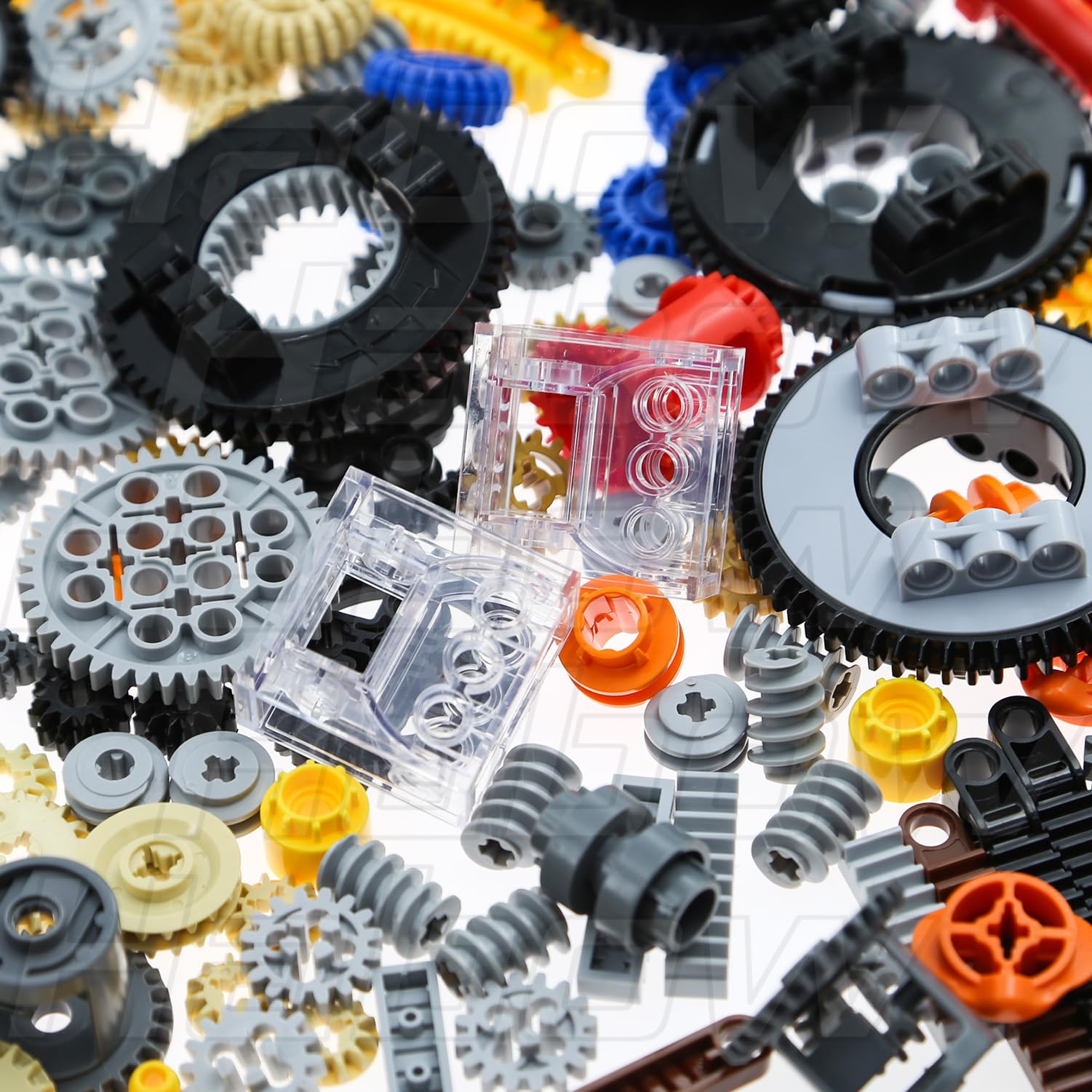 162pcs Technic Building Parts - Gears, Axles, Pins & Connectors - Compatible with Lego Technic Sets | MOC Replacement Pieces for Gearbox, Differential, Engine & Cam Kits | Perfect for DIY Technic Models & STEM Projects
