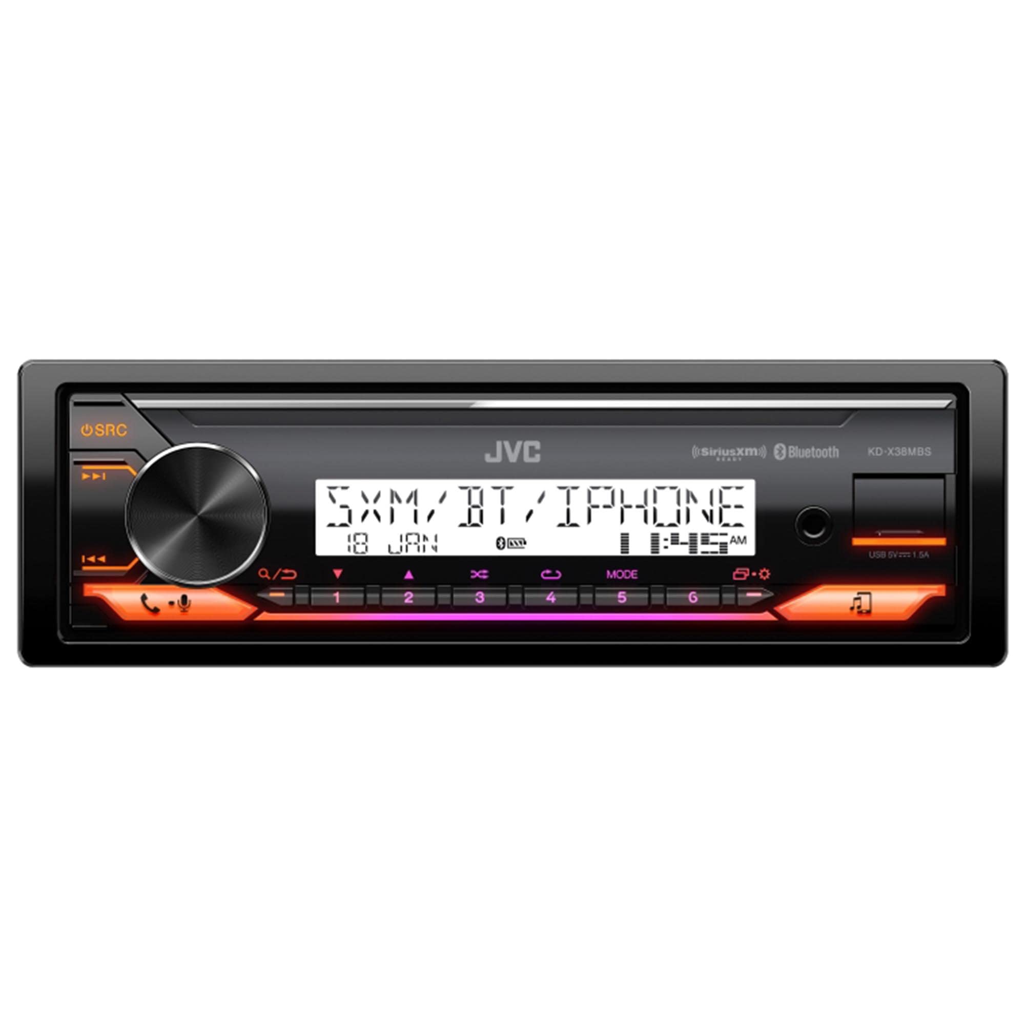 JVC KD-X37MBS Marine Digital Receiver with Bluetooth, USB, XM Ready, Amazon Alexa Compatible + CS-DR6201MW 6.5