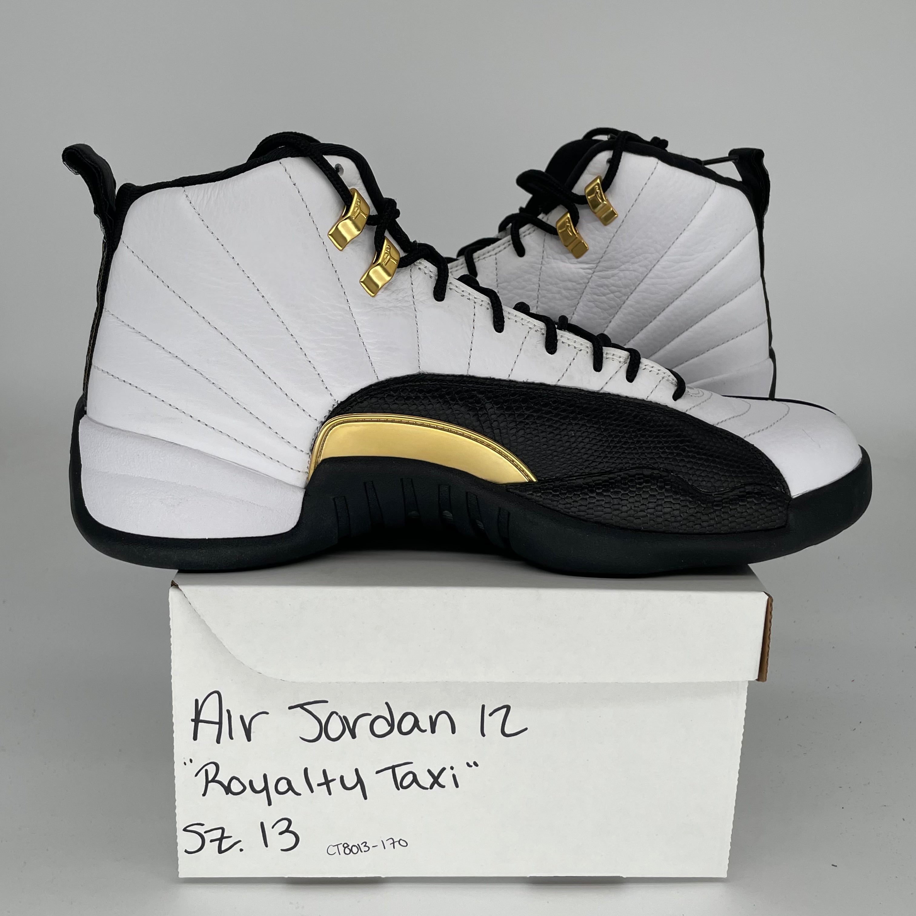 AIR JORDAN 12 ROYALTY TAXI Basketball Shoes Men's Size 13 - Retro Sneakers CT8013-170 for Streetwear & Casual Outfits