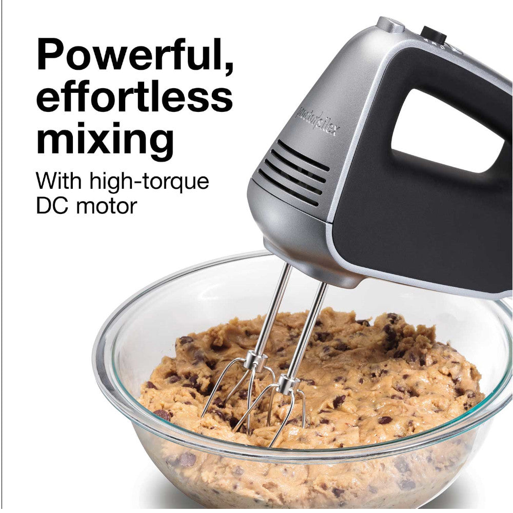 Proctor Silex 62501 5-Speed Electric Hand Mixer with Turbo Boost - Perfect for Baking Cakes, Cookies & Whipping Cream at Home