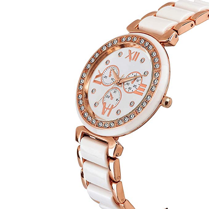 TACOFY Women's Waterproof Stainless Steel Quartz Watch with Multicolor Dial & Strap - Elegant Fashion Timepiece for Casual, Office & Outdoor Activities