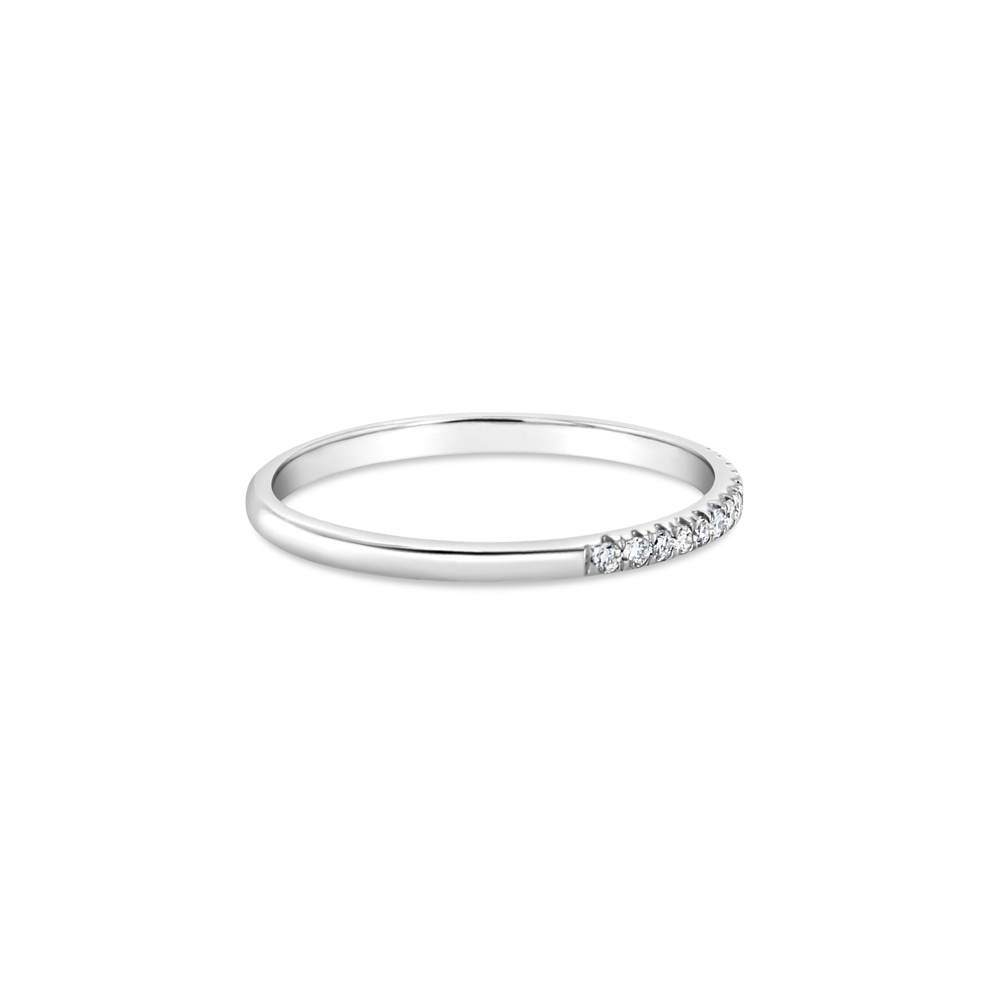 18k White Gold Dainty Diamond Pinky Ring - Elegant Stackable Jewelry for Women, Perfect for Everyday Wear & Special Occasions