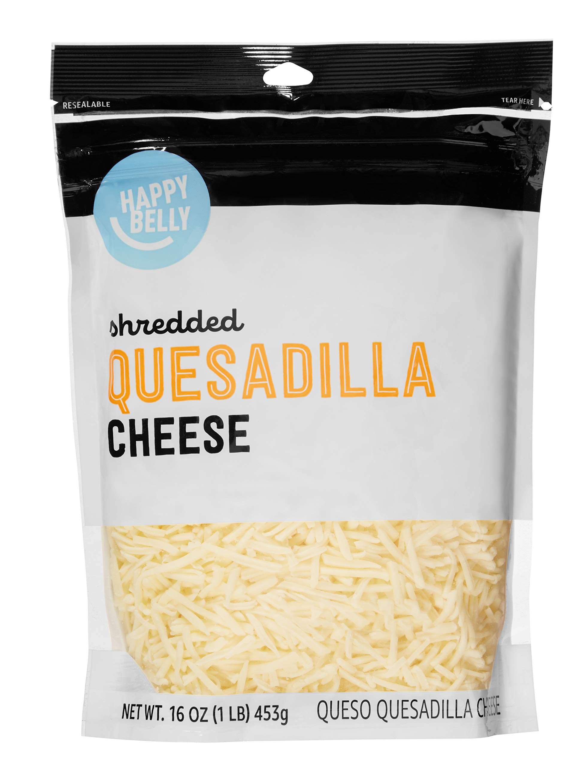 Happy Belly Shredded Queso Quesadilla Cheese - 16 oz | Melting Cheese for Tacos, Nachos & Enchiladas | Perfect for Mexican Dishes & Family Dinners