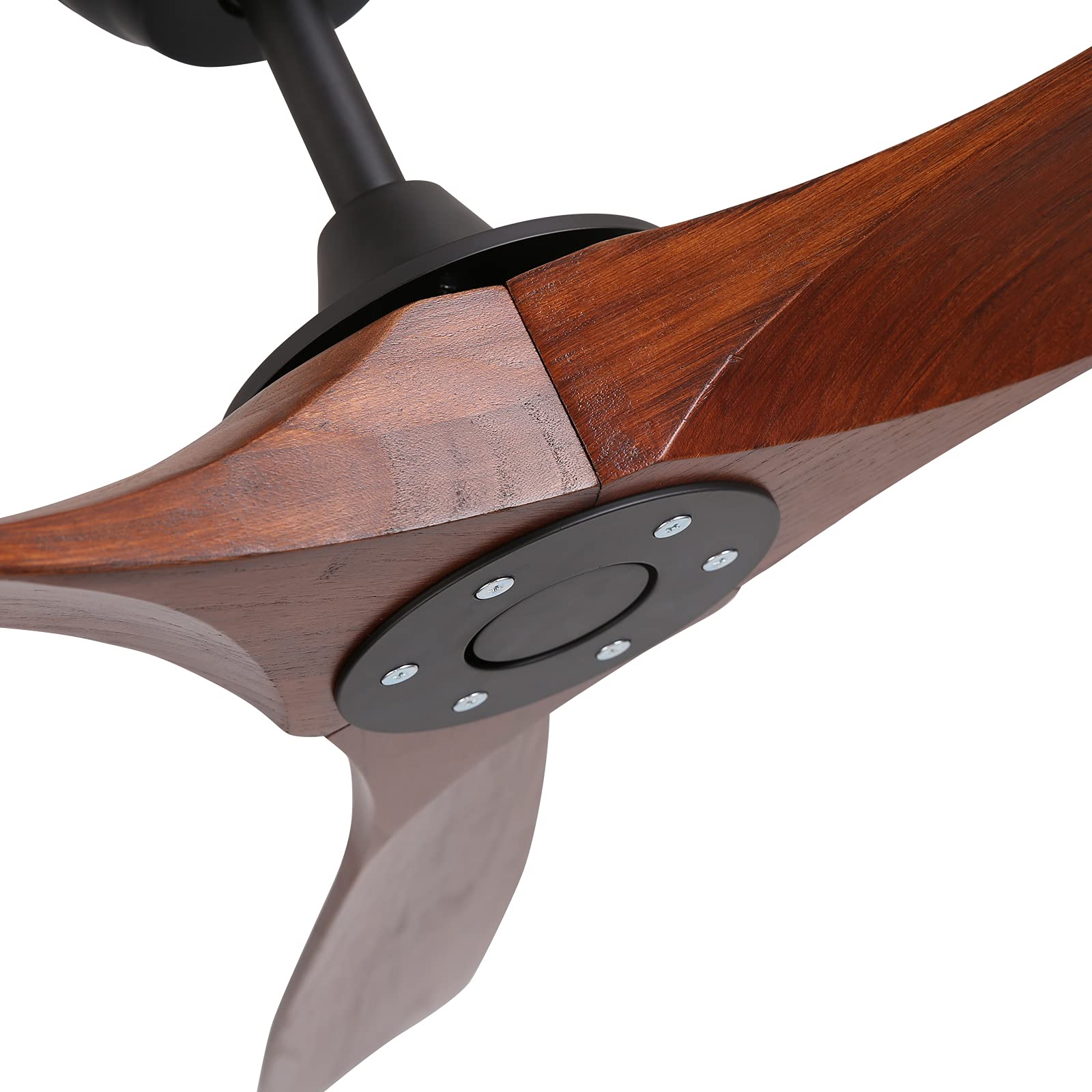 Reiga 70 Inch Large Wood Ceiling Fan Without Light - 3 Blade Indoor/Outdoor High Airflow Silent Smart Ceiling Fan with Remote Control - Perfect for Living Room, Bedroom, Exterior Patio, Porch, and Outdoor Spaces