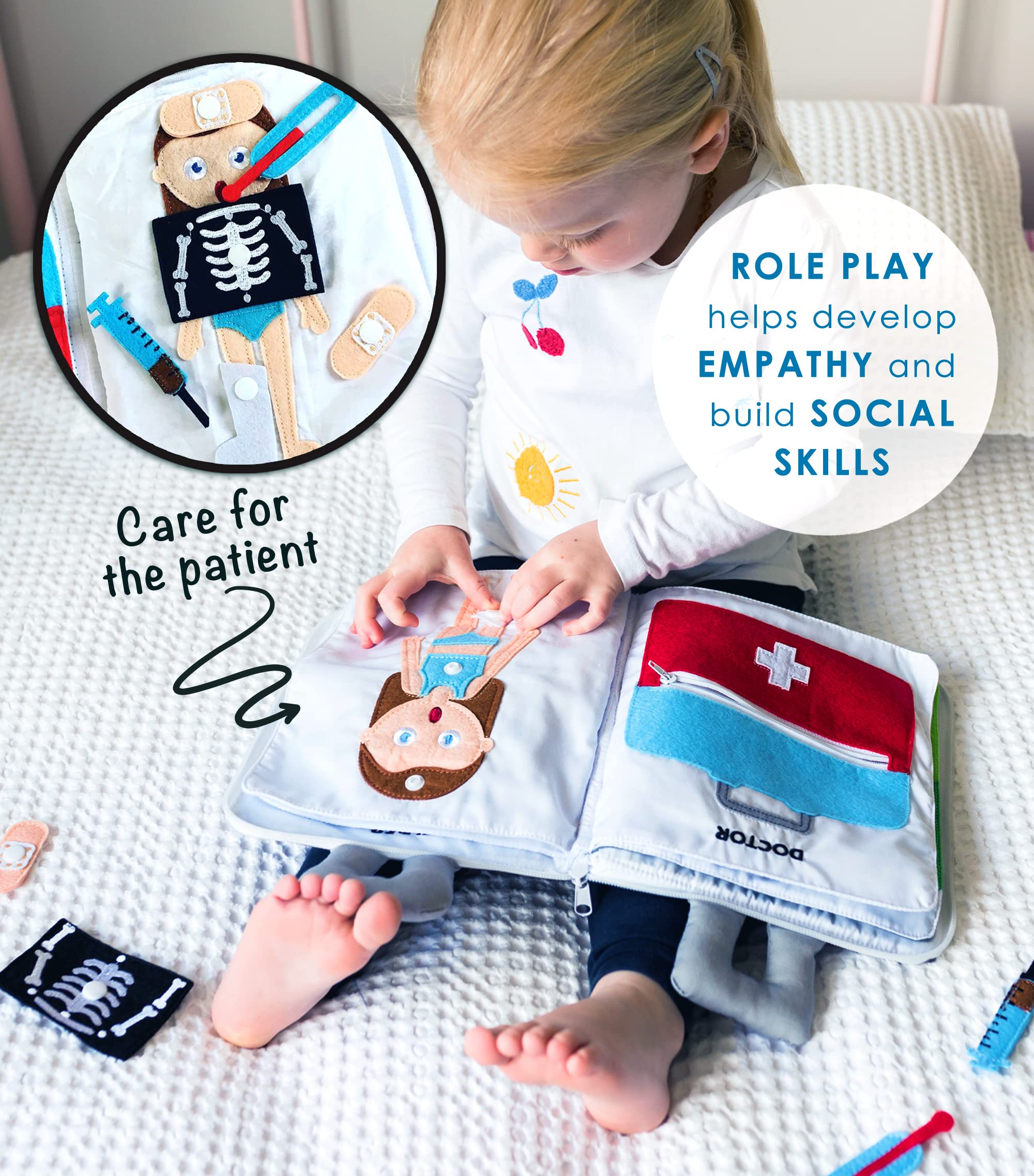 Curious Columbus Quiet Book for Toddlers 3-5 | Montessori Educational Travel Activity Toy | Airplane & Adventure Themed Busy Book | Perfect for Preschool Learning, Long Flights & Road Trips