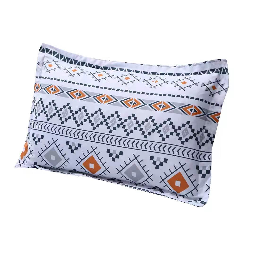 Boho Queen Bed Sheet Set - 3 Piece Orange Boho Bedding with 1 Fitted Sheet & 2 Pillowcases, 14