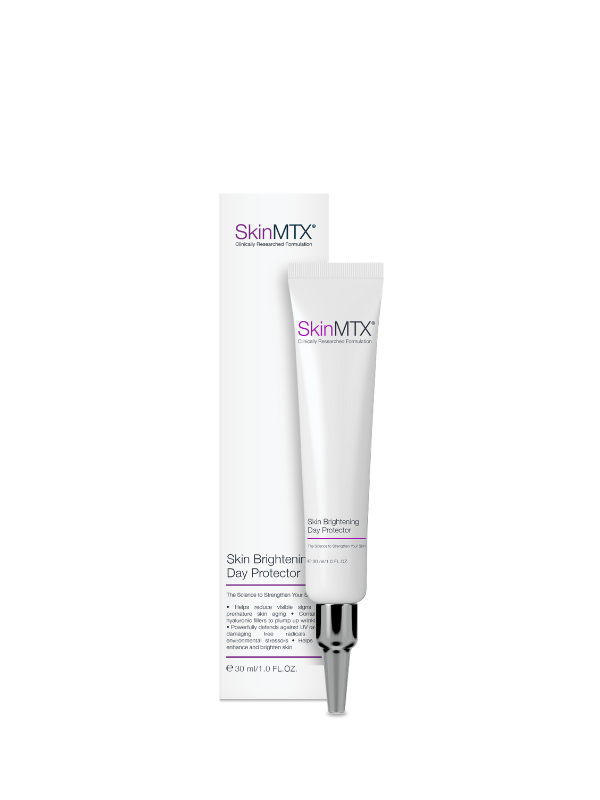 SkinMTX Skin Brightening Day Protector SPF 30 - Vitamin C Facial Moisturizer for Glowing Skin | Daily Sun Protection & Hydration for Women | Perfect for Morning Skincare Routine & Outdoor Activities