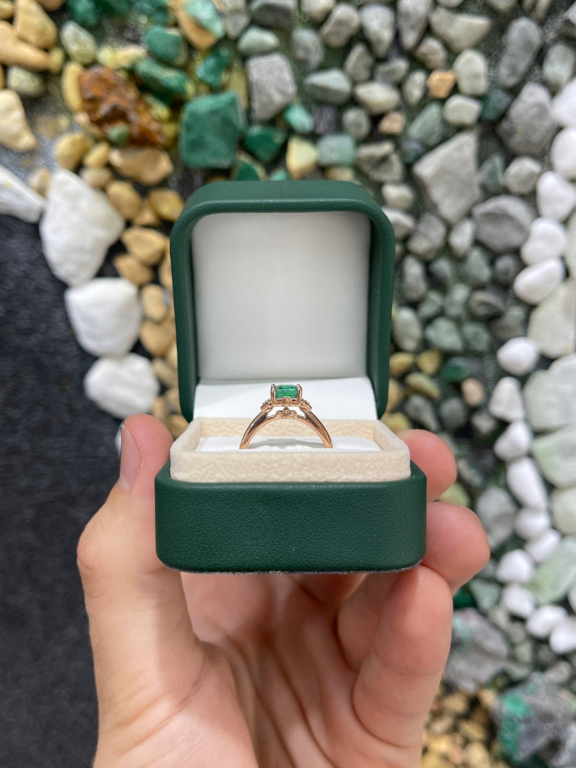 1.79tcw Natural Emerald Cut Diamond Ring with Accents in 14K Rose Gold - Elegant Jewelry for Engagement, Wedding & Special Occasions