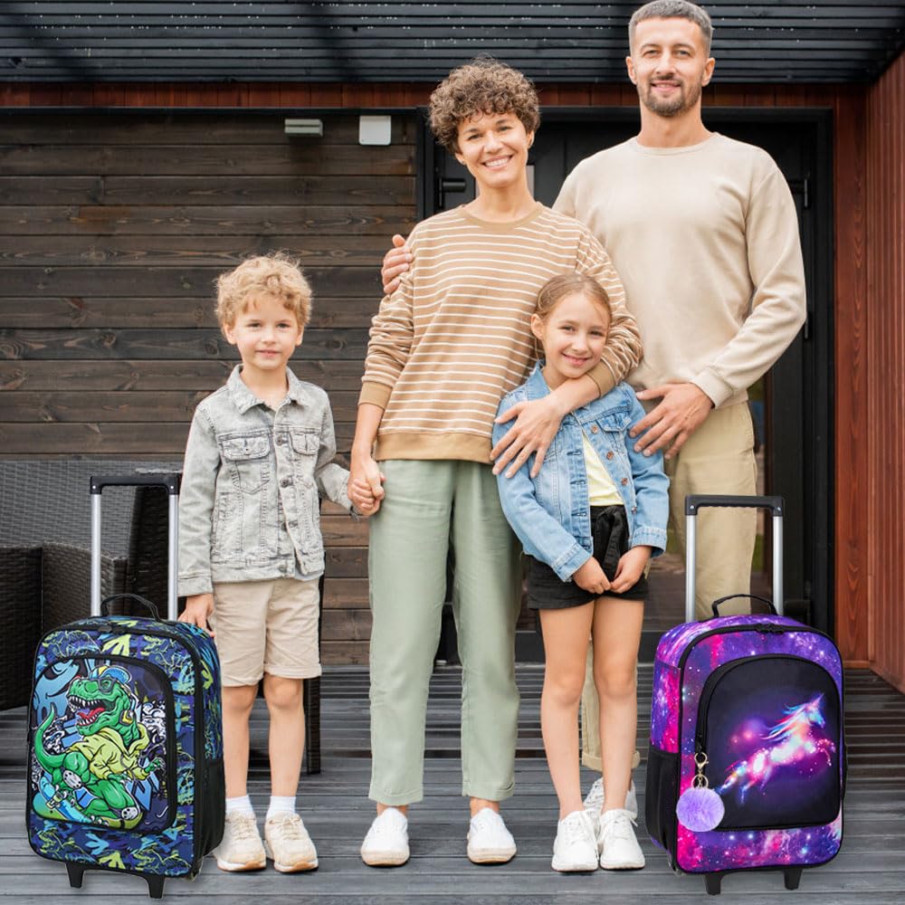 Kids Luggage for Boys & Girls - Cute Rolling Wheel Suitcase for Toddlers & Children | Travel Carry-On Suitcase for Airplane, Vacation & School Trips