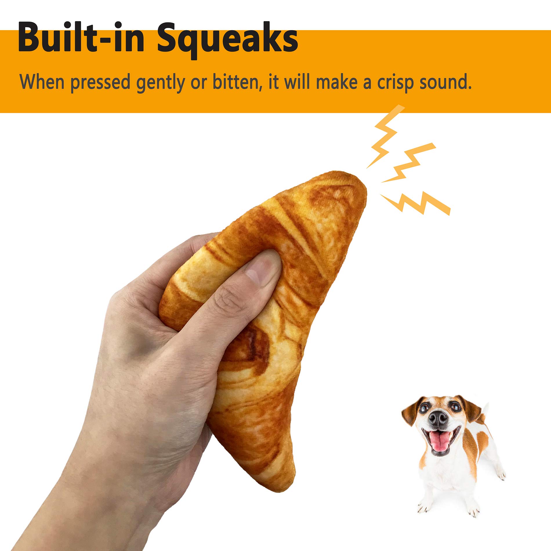 9 Pcs Plush Squeaky Dog Chew Toys Set - Cute Food Shaped Puppy Training Toys for Small & Medium Dogs - Perfect for Playtime, Teething Relief & Interactive Bonding