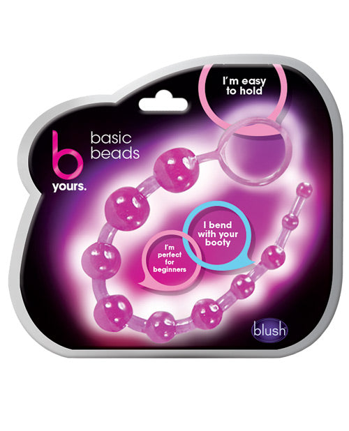 B Yours Basic Anal Beads - Purple Pleasure Beads for Sensual Play & Couples Intimacy - Perfect for Beginners & Adult Toys Collection