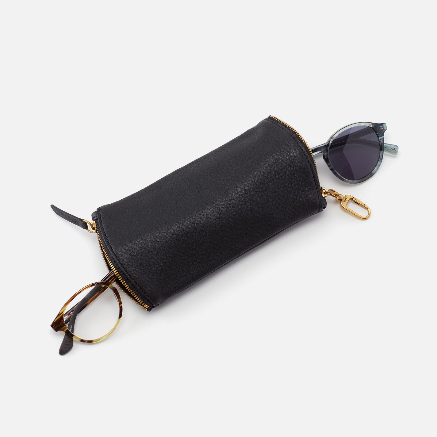 Premium Pebbled Leather Spark Double Eyeglass Case in Warm Honey - Stylish & Protective Eyewear Storage for Travel, Work & Everyday Use