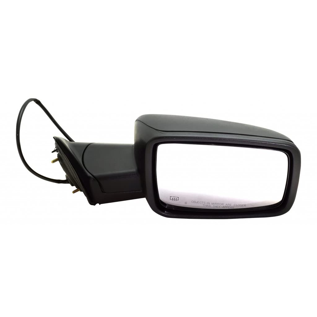 2009-2010 Dodge Ram 1500 Passenger Side Power Heated Manual Folding Textured Black Door Mirror Replacement for CH1321303 | 55372066AI, 55372066AH | Perfect for Winter Driving & Off-Road Adventures