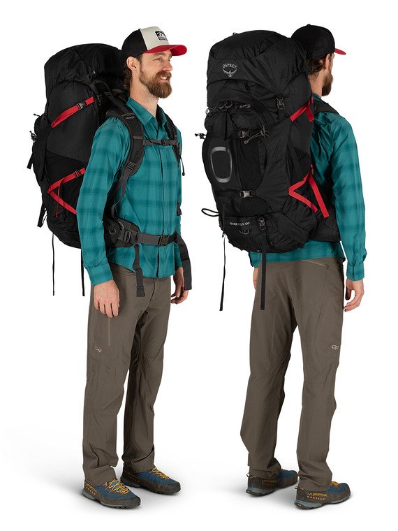 Osprey Aether Plus 85 Backpack - Lightweight Hiking Backpack for Men & Women - Large Capacity Travel Backpacking Pack - Perfect for Long-Distance Trekking & Outdoor Adventures