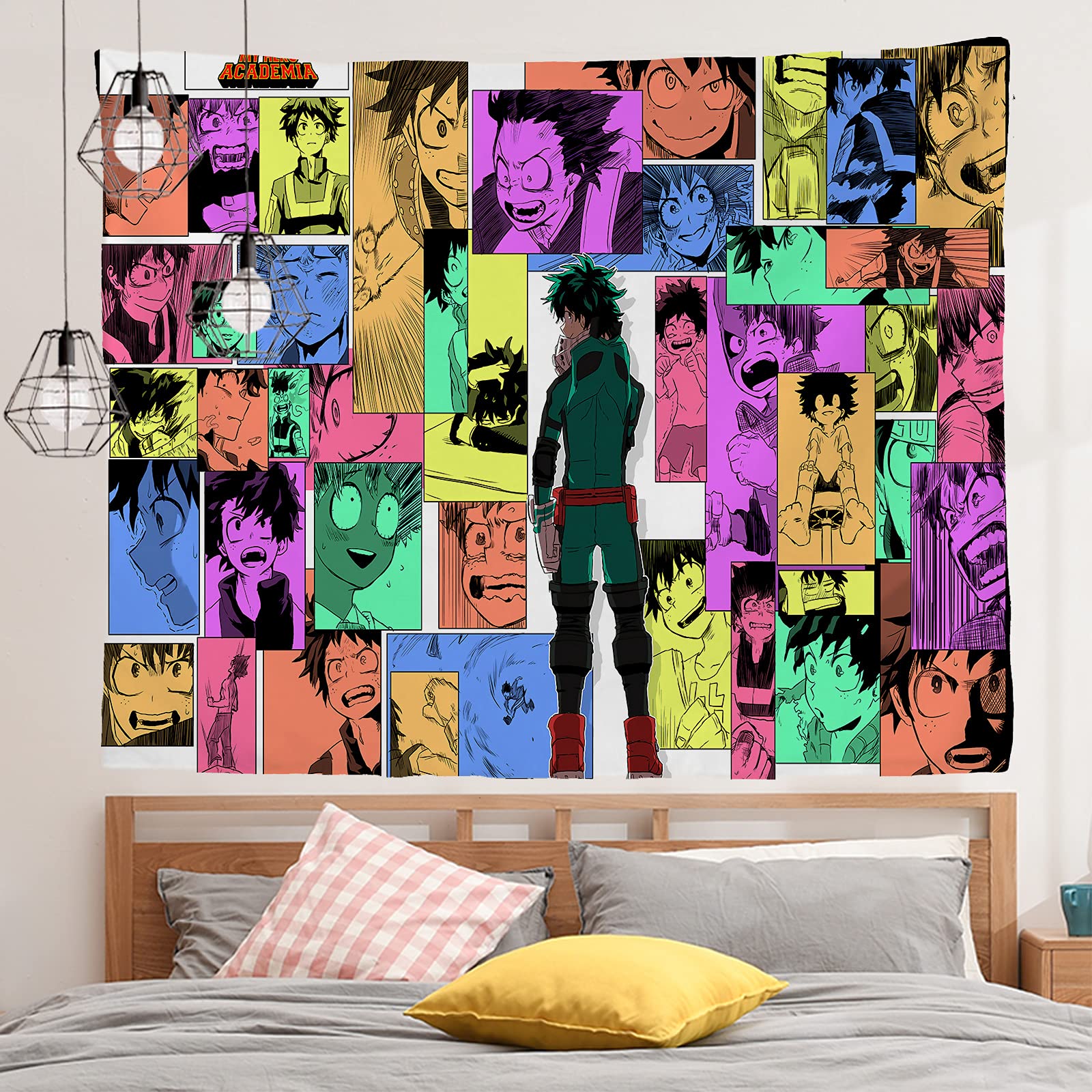 Anime Tapestry Wall Hanging - 59x51 Inch Japanese Anime Decor for Bedroom, Living Room, Birthday Party & Outdoor Events - Perfect for Anime Fans & Kawaii Room Decor