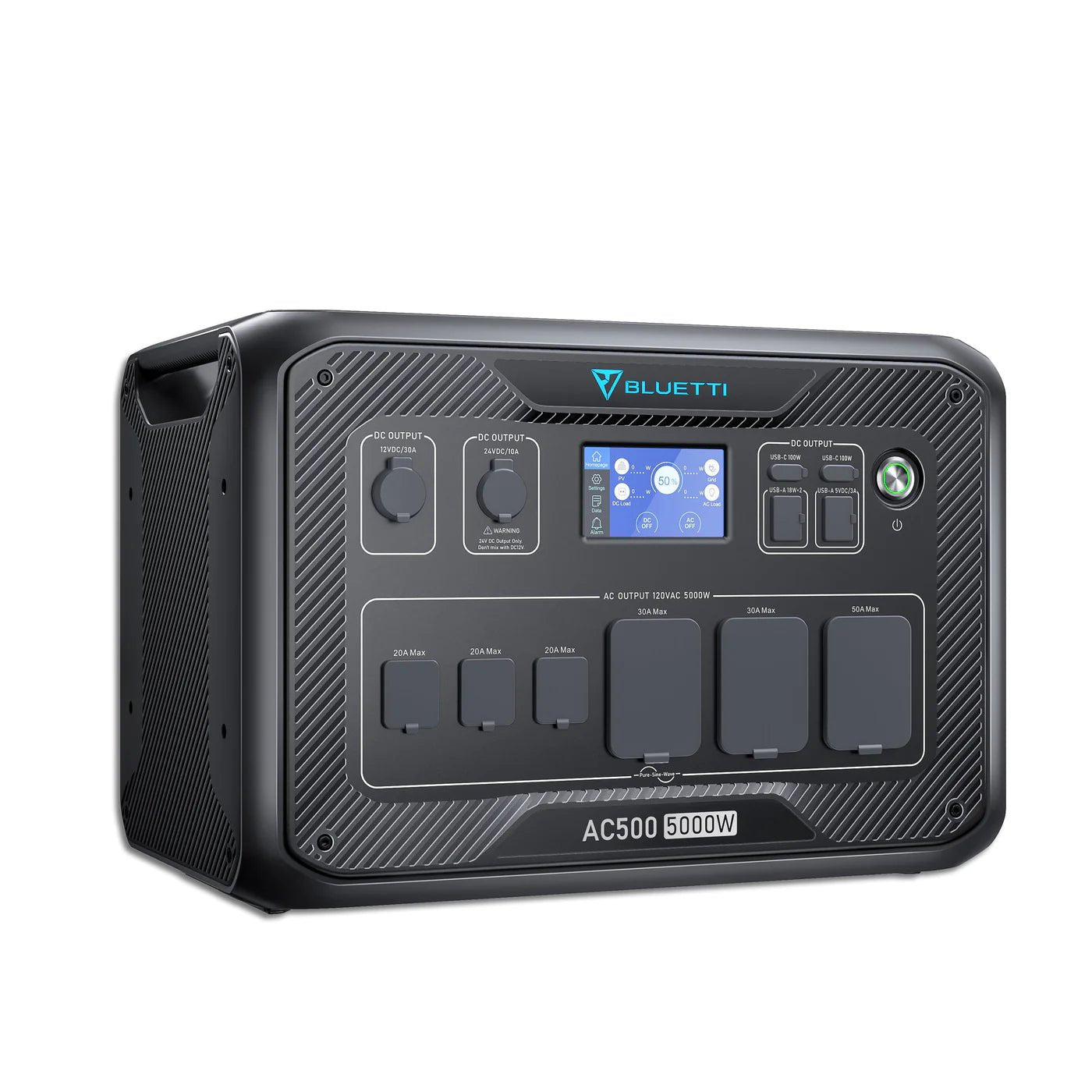 BLUETTI AC500 Expandable Solar Power Station with B300/B300S Battery – 5000W Portable Generator for Home Backup, RV Camping & Outdoor Adventures