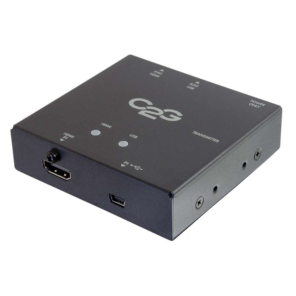 Legrand C2G 29637 HDMI USB Extender Over Cat5 Cable - 1 Count Short Range Kit with HDMI & Audio Extender (Black) for Home Theater, Conference Room & Gaming Setup