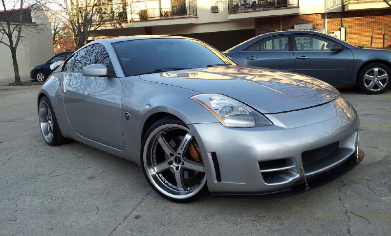 2003-2008 Nissan 350Z Front Bumper Lip Splitter - Compatible with STILLEN Series 2 Fascia Only (Part# 1035010SP) - Enhances Aerodynamics & Sporty Look for Street Racing & Car Shows