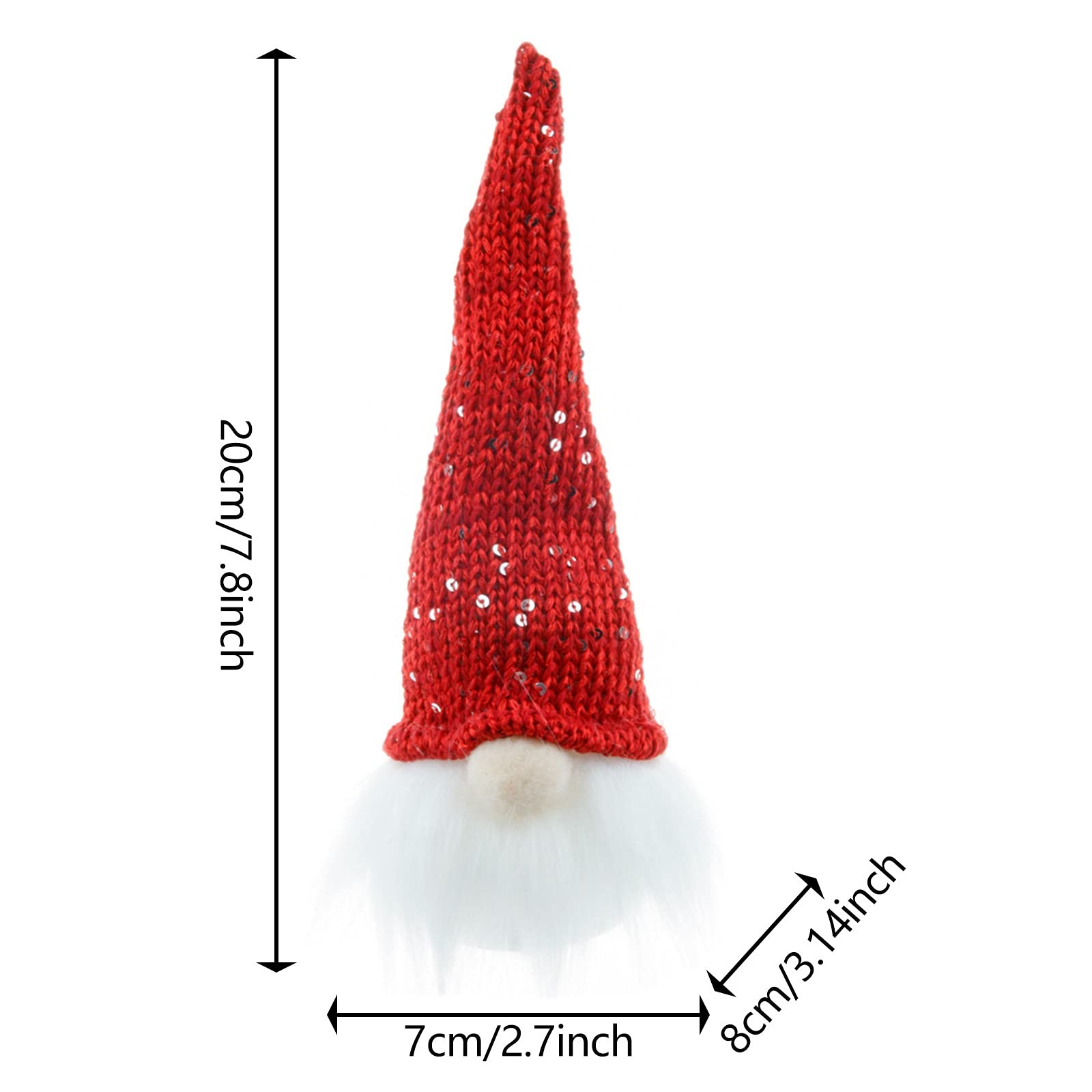 Faceless Luminous Dwarf Doll Christmas Tree Ornament - Glowing Pendant for Holiday Home Decor, Night Light, and Festive Gift