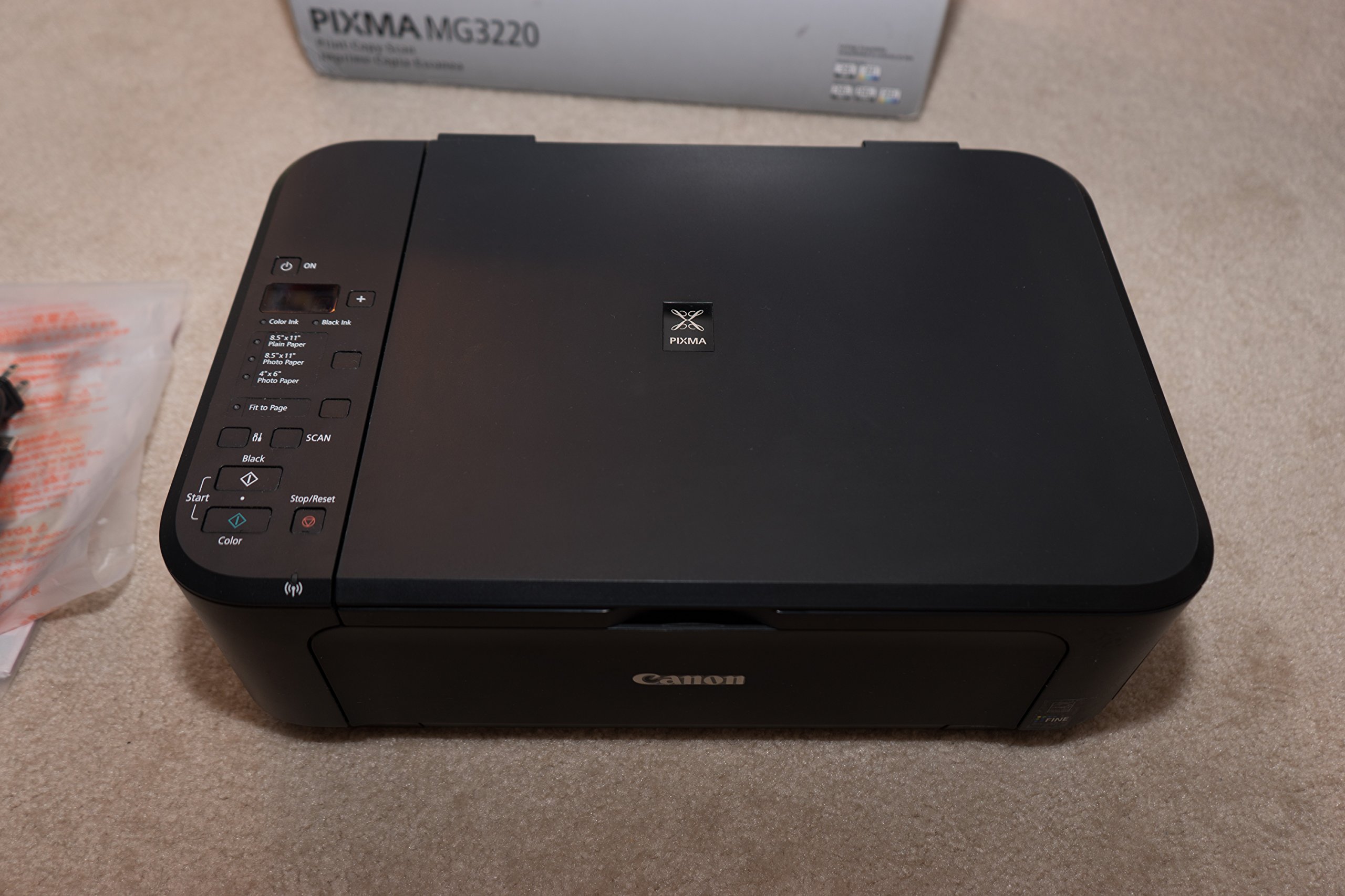 Canon PIXMA MG3220 Wireless All-in-One Color Photo Printer with Scanner, Copier & Mobile Printing - Perfect for Home Office, School Projects & Photo Printing