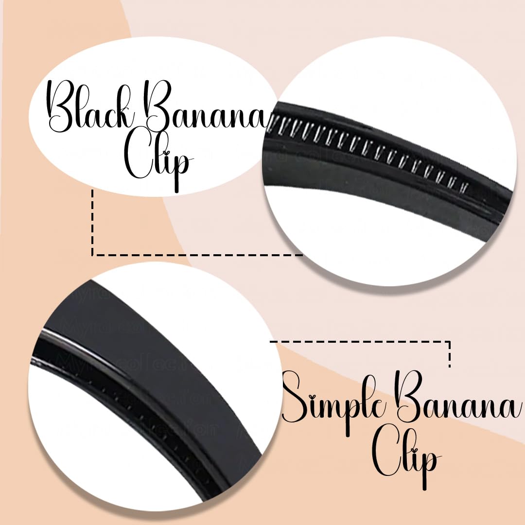 Myra Collection 3-Piece Plastic Hair Claw Set - Fashionable Hair Clips for Women & Girls - Perfect for School, Work, and Everyday Styling
