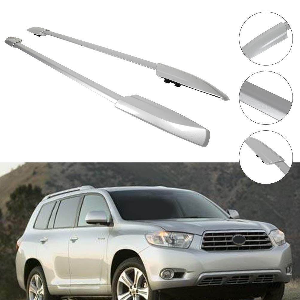 ROADFAR Aluminum Roof Rack Cargo Carrier - Universal Fit for Toyota Highlander 2008-2013 Models | Heavy-Duty Luggage Rack for SUVs | Perfect for Road Trips, Camping & Outdoor Adventures