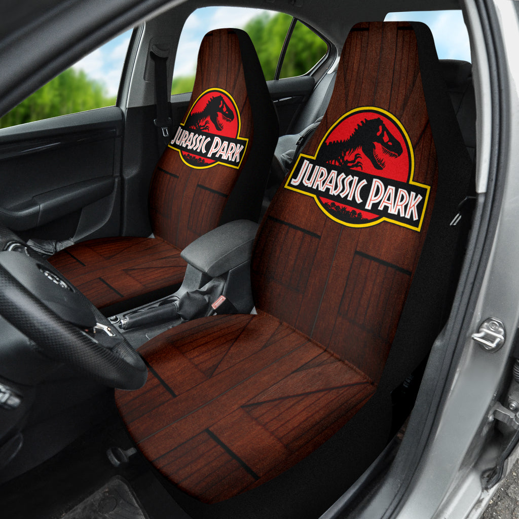 Premium Jurassic Park Printed Car Seat Covers - Best Gift for Movie Fans & Car Enthusiasts - Perfect for Road Trips, Themed Cars & Dinosaur Lovers