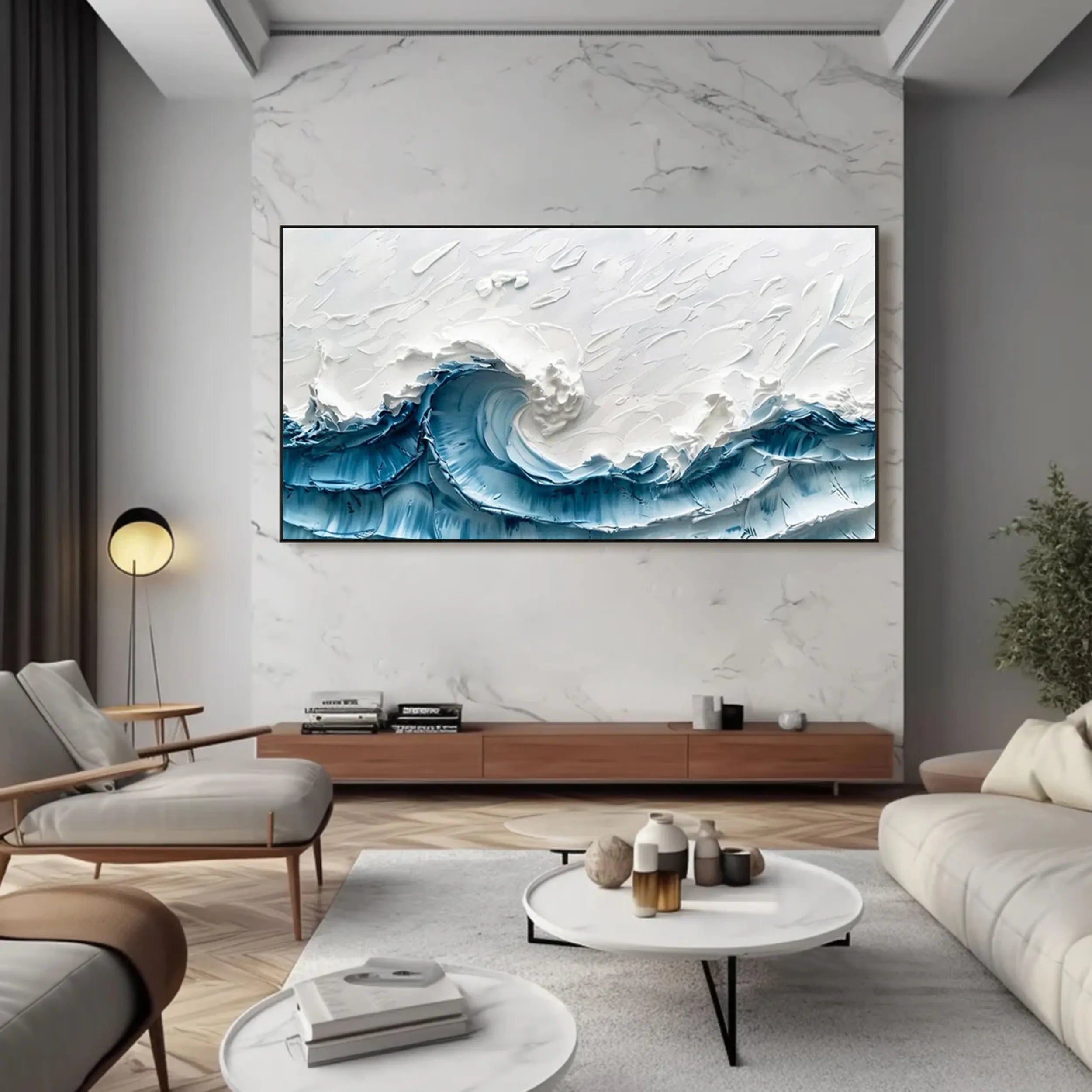 Ocean and Sky Painting #OS 141 - Handmade Canvas Wall Art for Home Decor, Office & Living Room