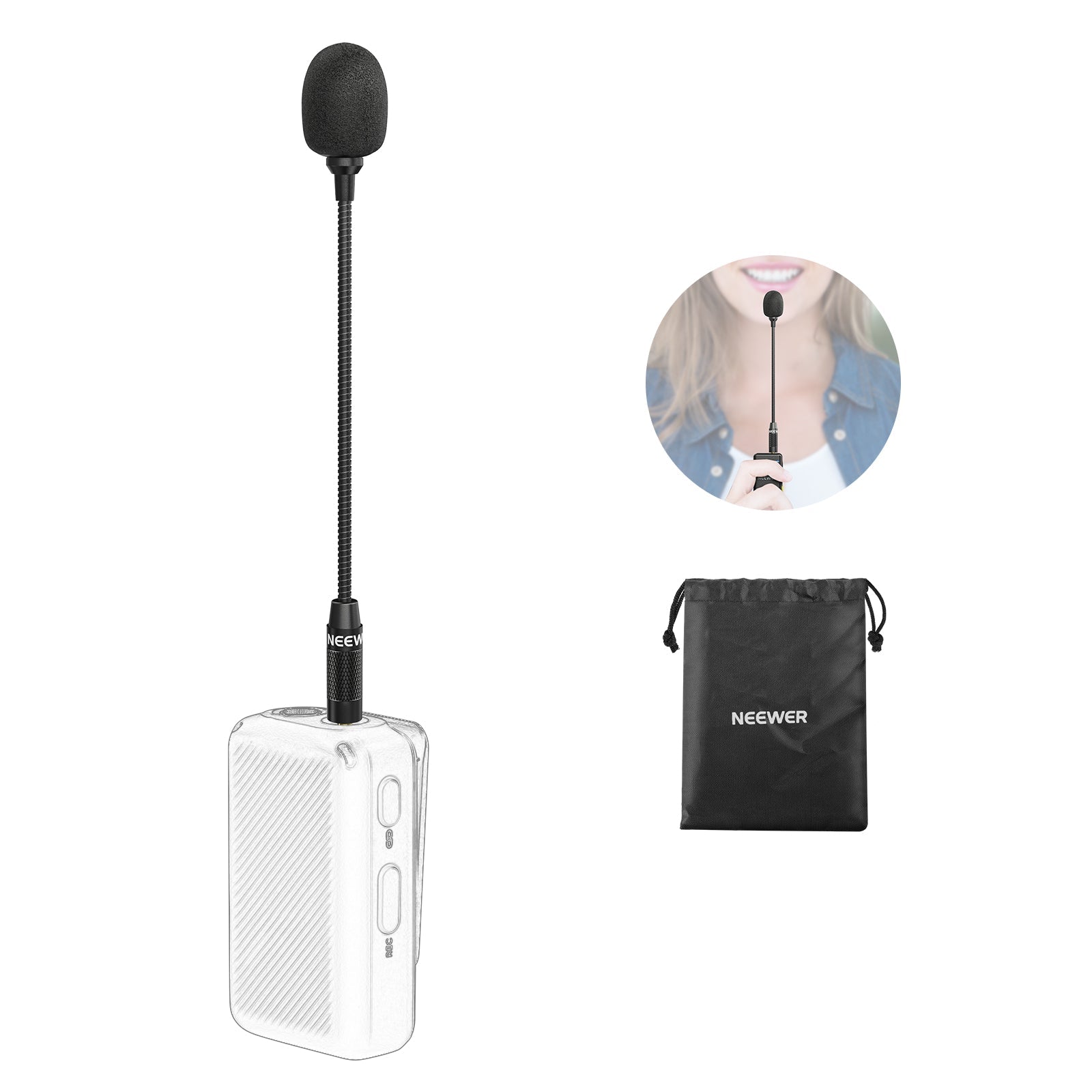 NEEWER CM7 Professional 3.5mm TRS Omnidirectional Condenser Microphone for Podcasting, Streaming, Voice Recording & YouTube Videos - Crystal Clear Audio for Content Creators