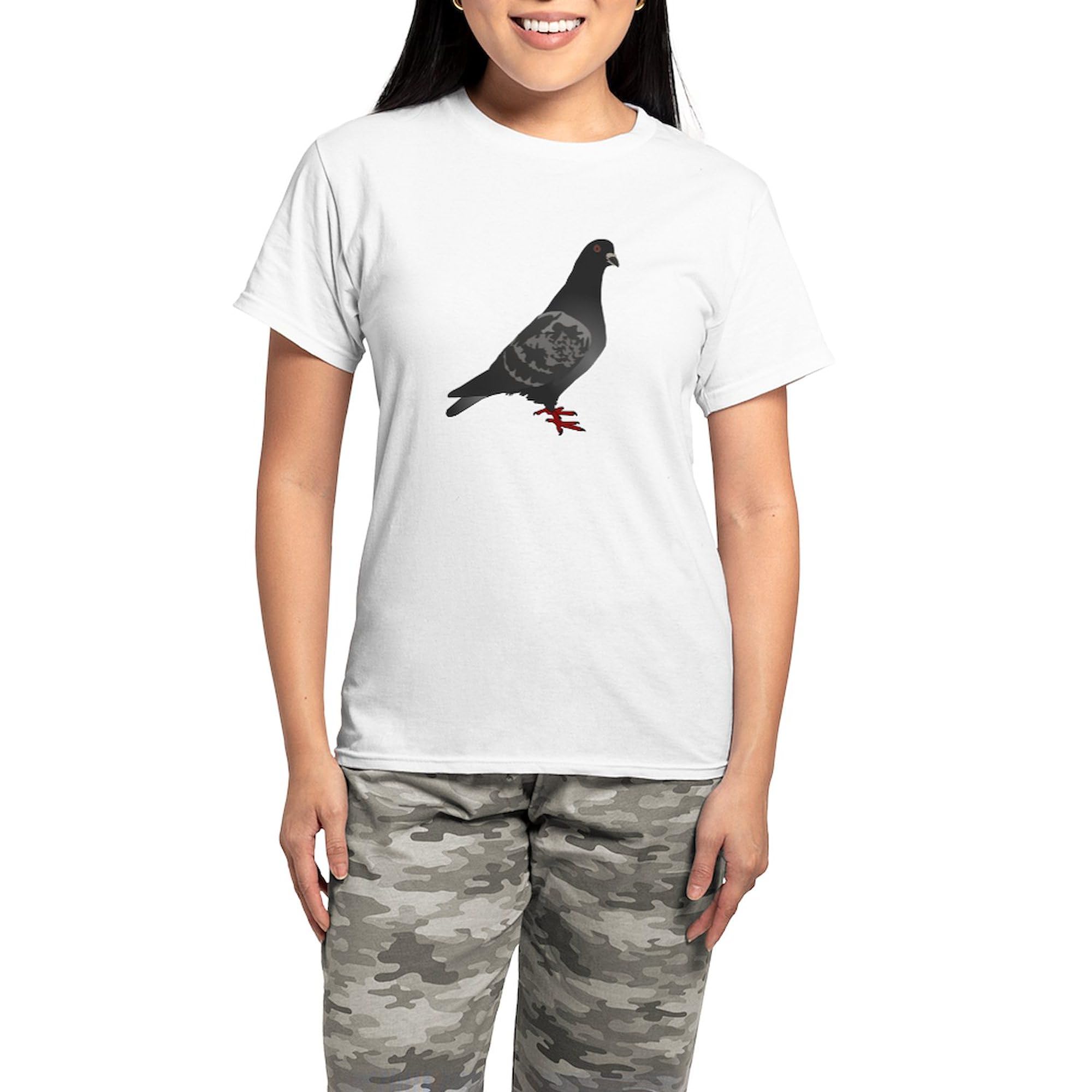 Women's Pigeon Pajama Set - 100% Cotton Comfortable Sleepwear with Fun Novelty Print | Cozy Lounge & Sleepwear for Women | Perfect for Relaxing at Home, Sleepovers & Gift Giving