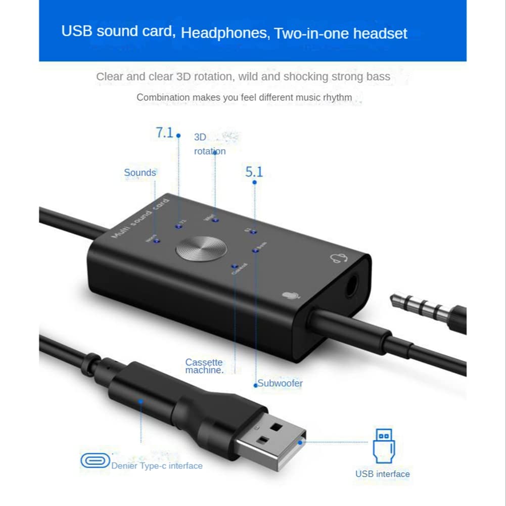 Echwave USB Audio Sound Card Adapter - Professional Aluminum Alloy External Sound Card for PC, Laptop, Headphones & Speakers | Perfect for Gaming, Streaming & Conference Calls