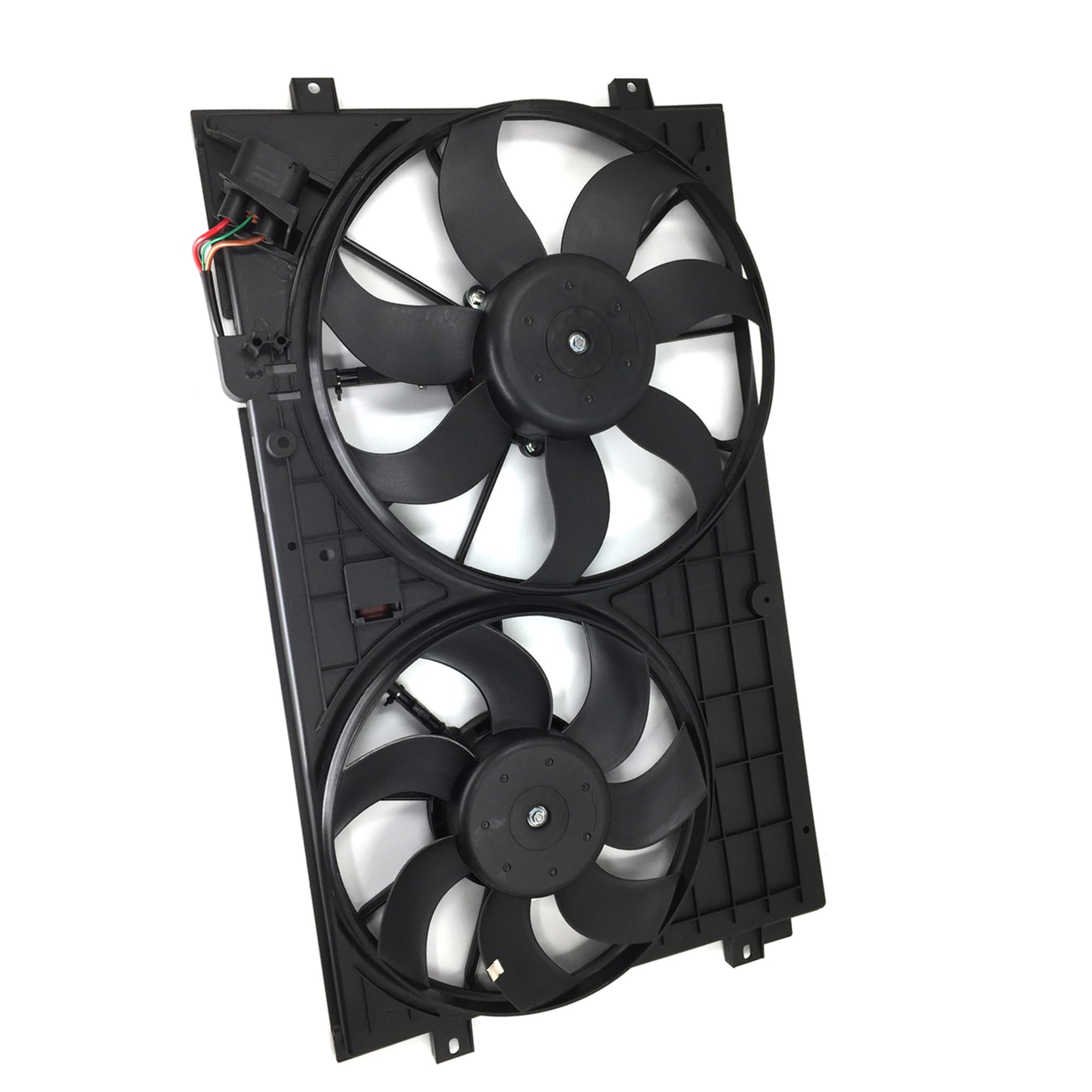 High Performance Radiator Cooling Fan Assembly Compatible with 2005-2013 VW Jetta, 2006-2009 Rabbit, 2010-2013 Golf, 2012-2013 Beetle/Passat (Part# 620-843) - Perfect for Engine Overheating Prevention & Summer Driving